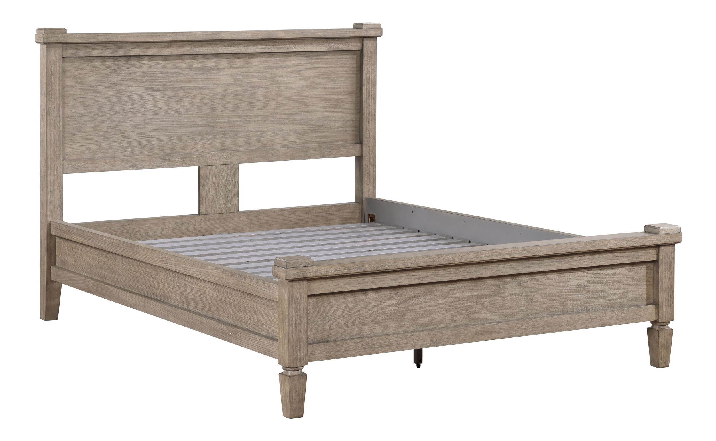 Marceline Wood California King Canopy Platform Bed
