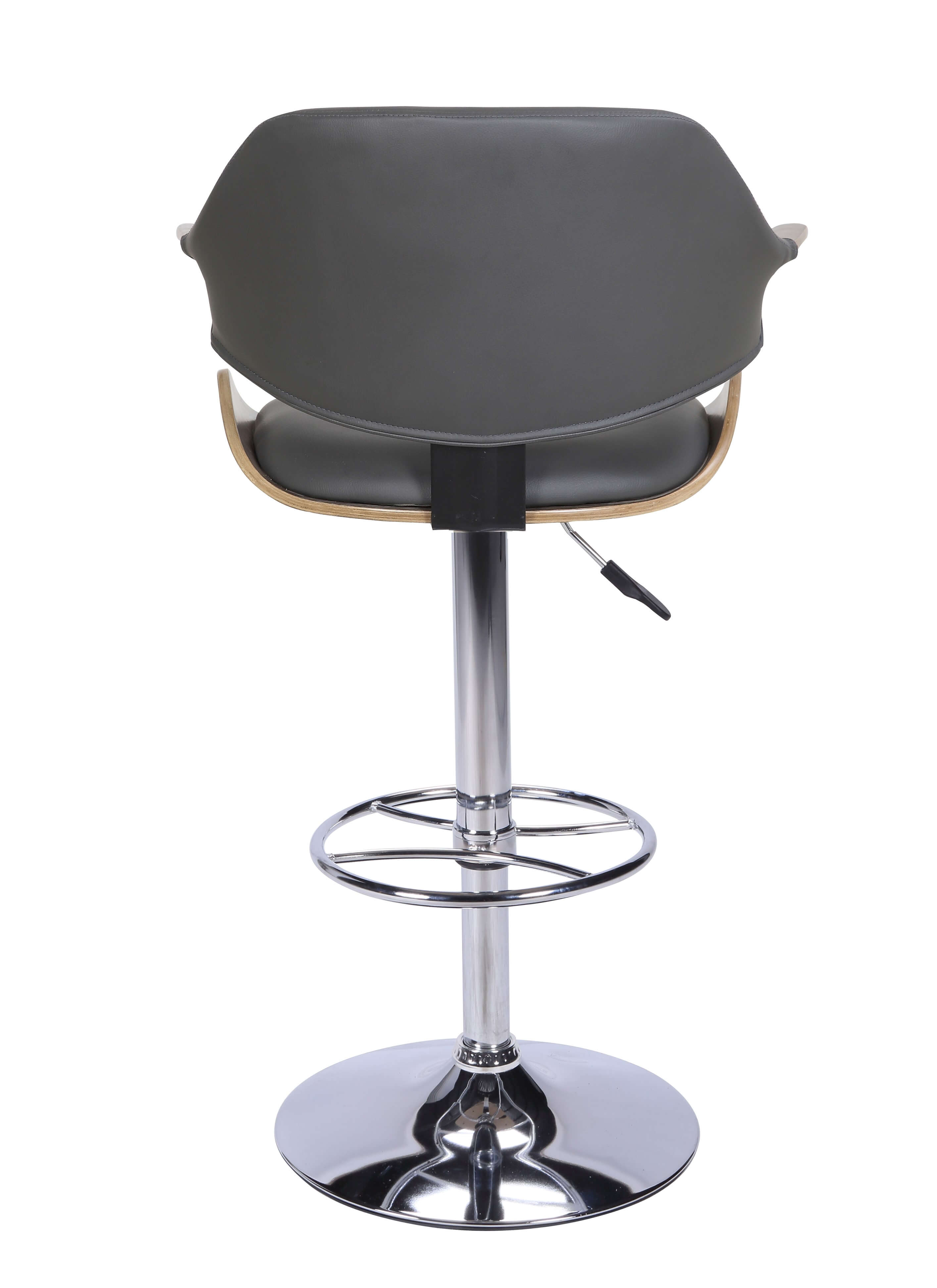1320 Curved Back Adjustable Height Swivel PU Stool