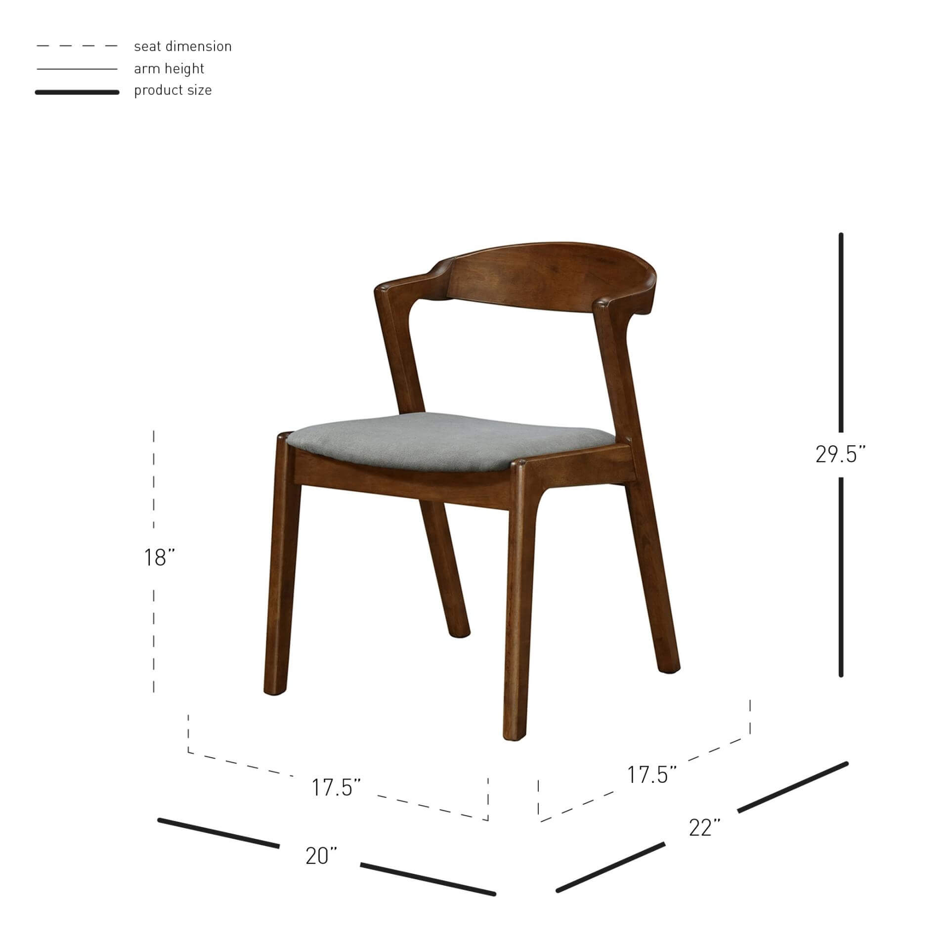 Swansea KD Fabric Dining Chair