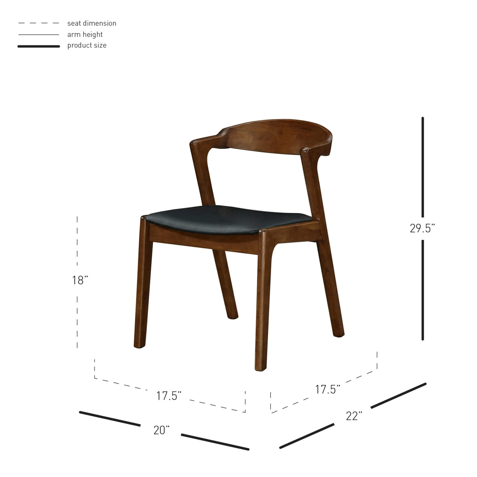 Swansea KD PU Dining Chair