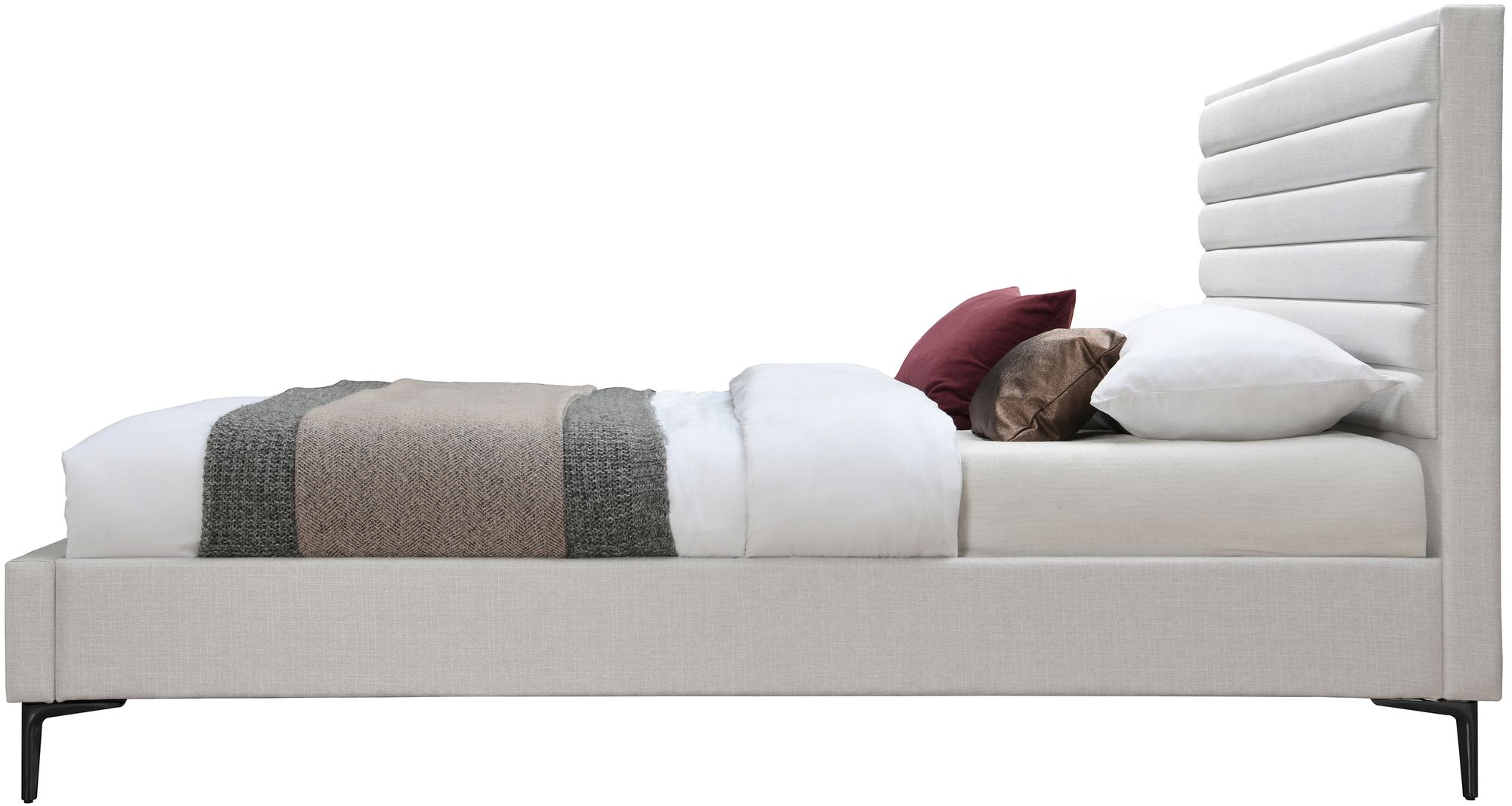 Hunter Linen Fabric King Size Bed