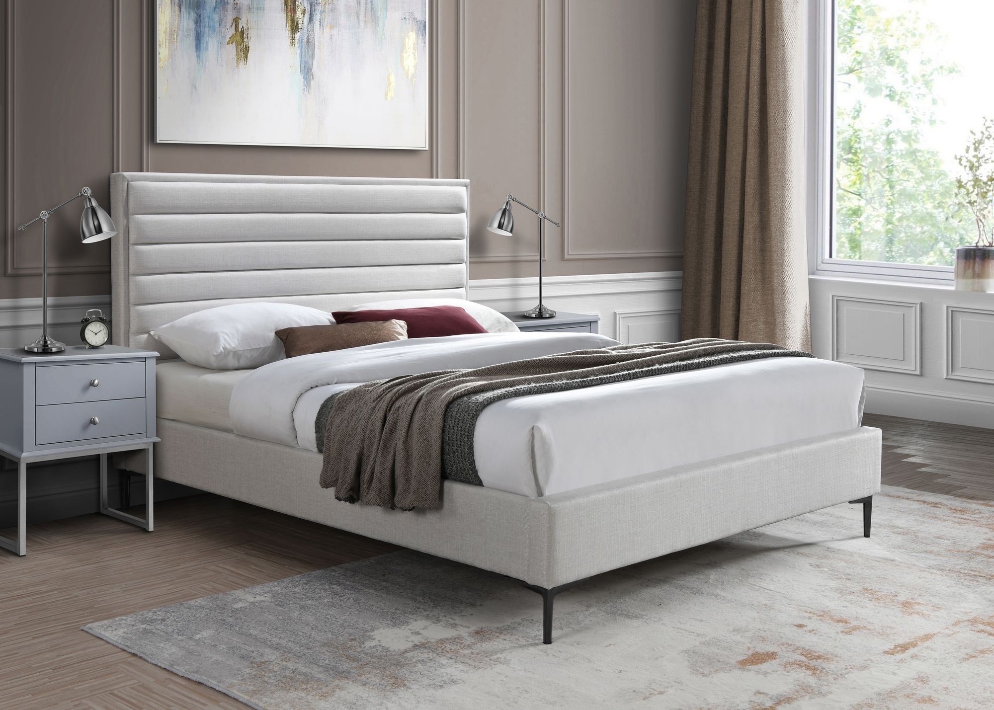 Hunter Linen Fabric Bed