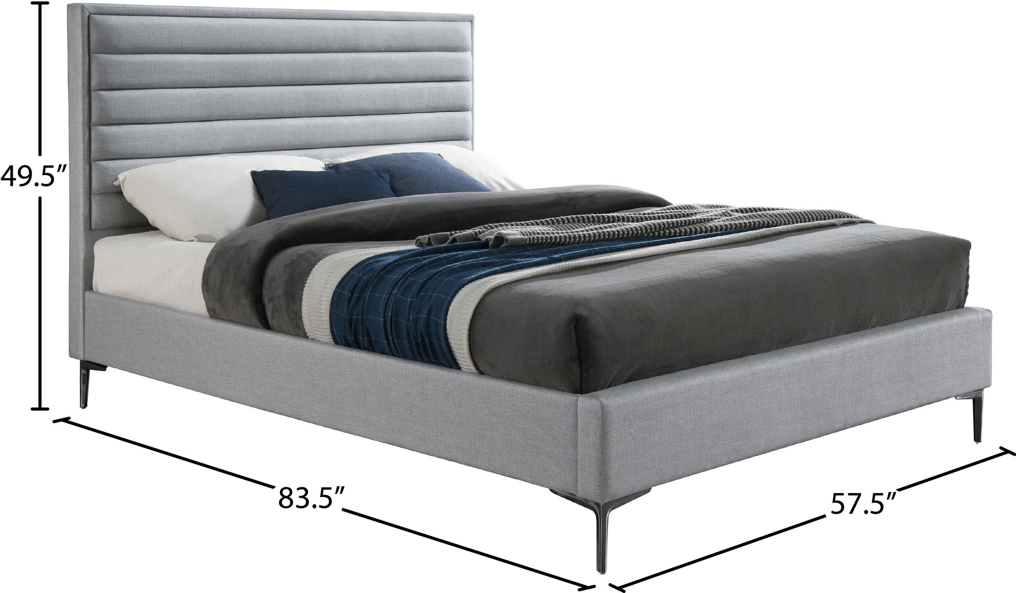 Hunter Linen Fabric Full Size Bed