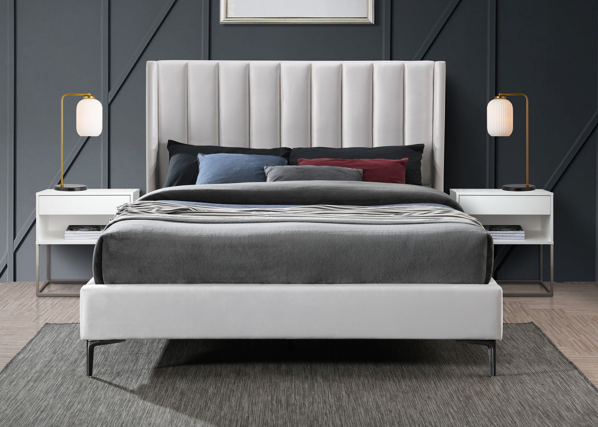 Nadia Velvet Full Size Bed