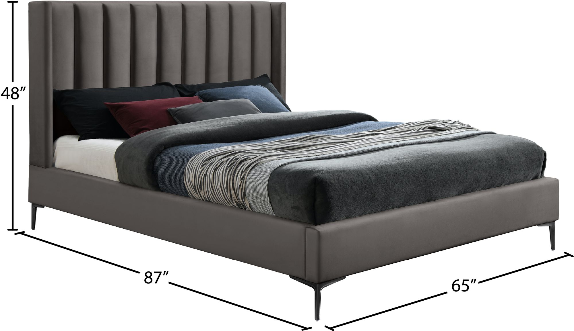 Nadia Velvet Bed