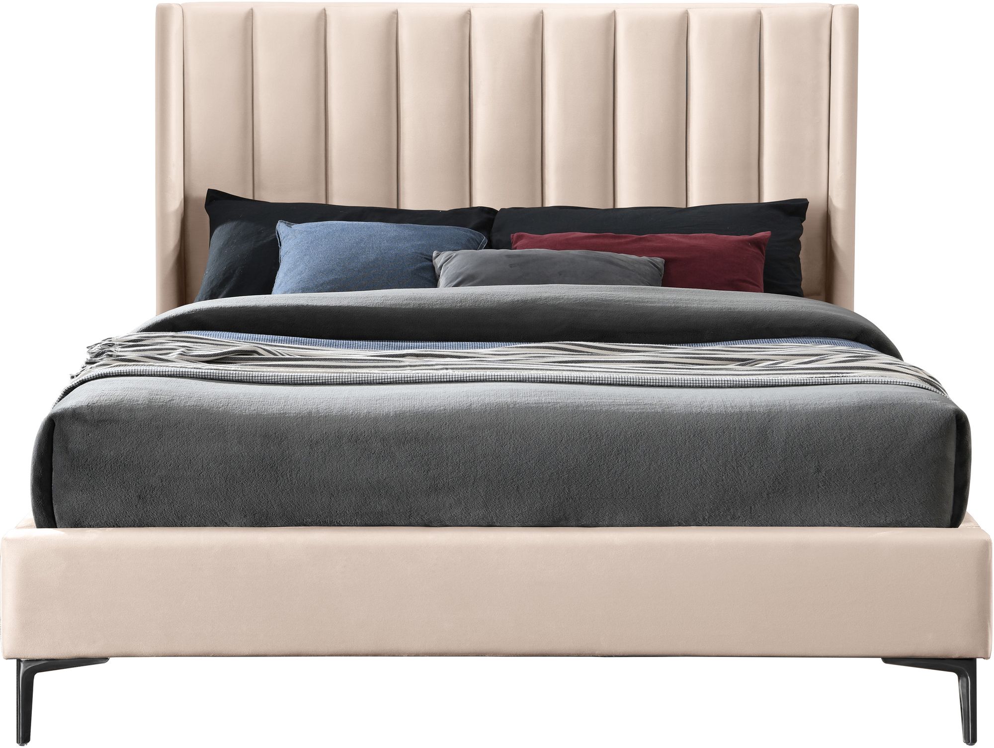 Nadia Velvet Queen Size Bed
