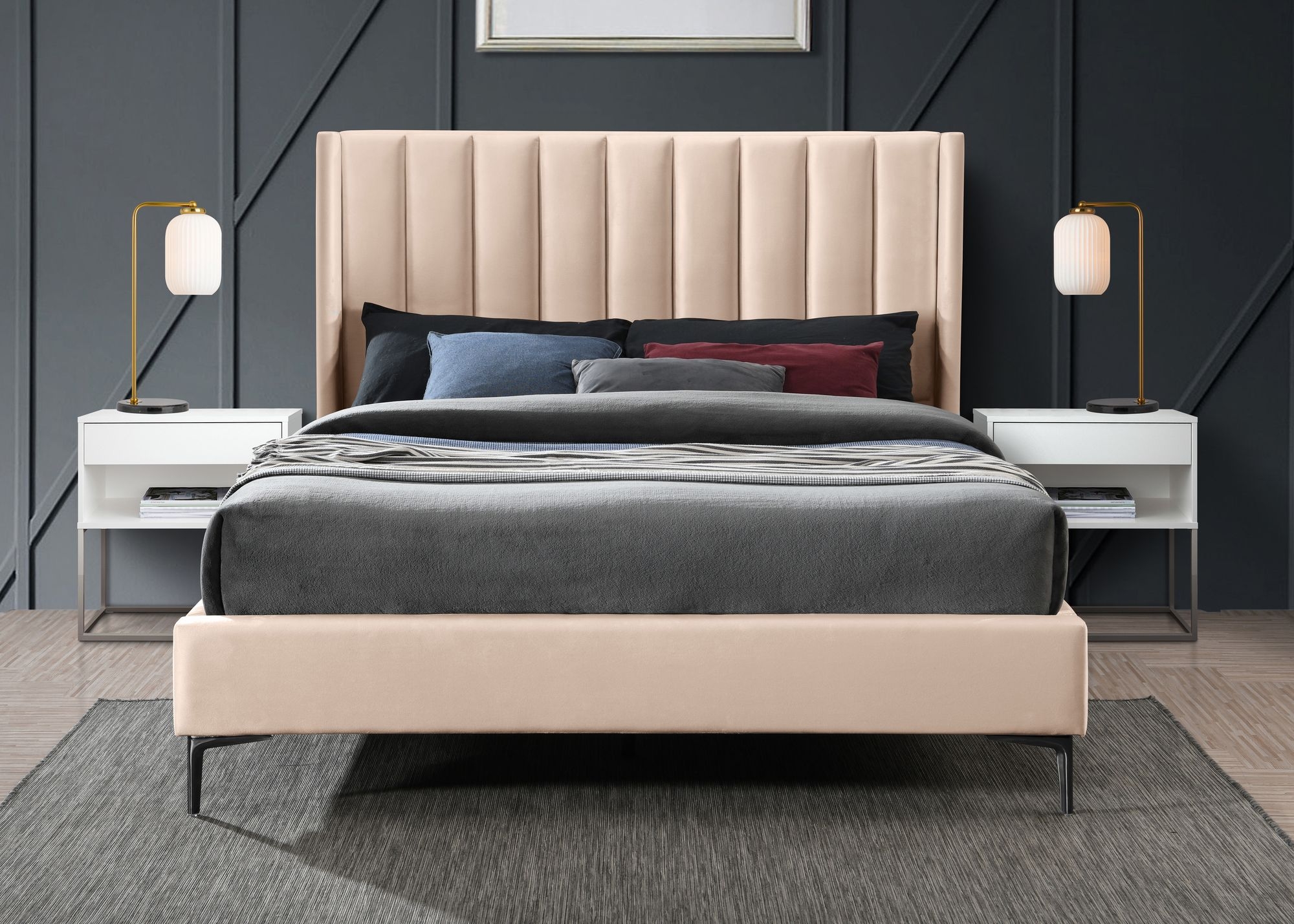 Nadia Velvet Bed