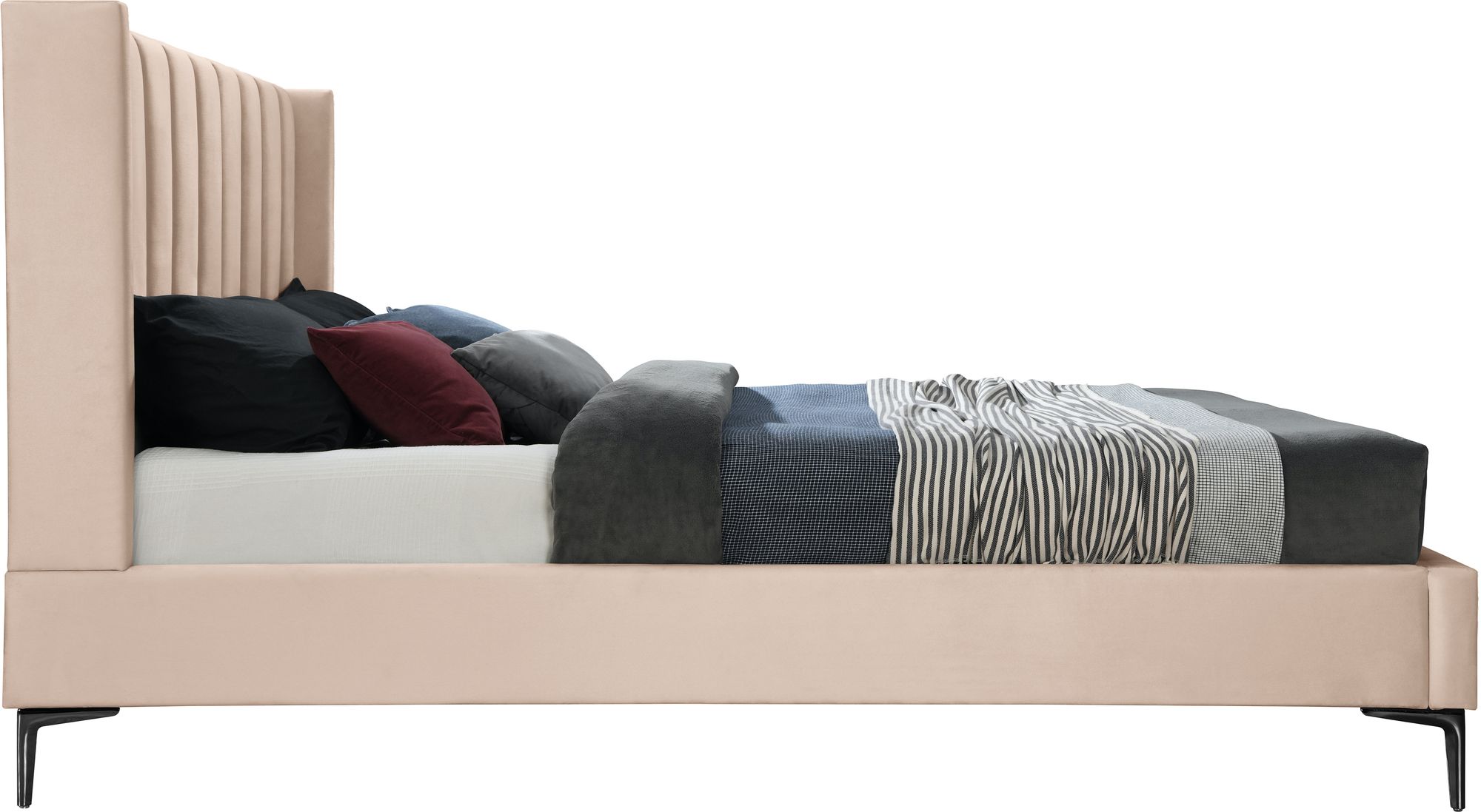 Nadia Velvet Queen Size Bed