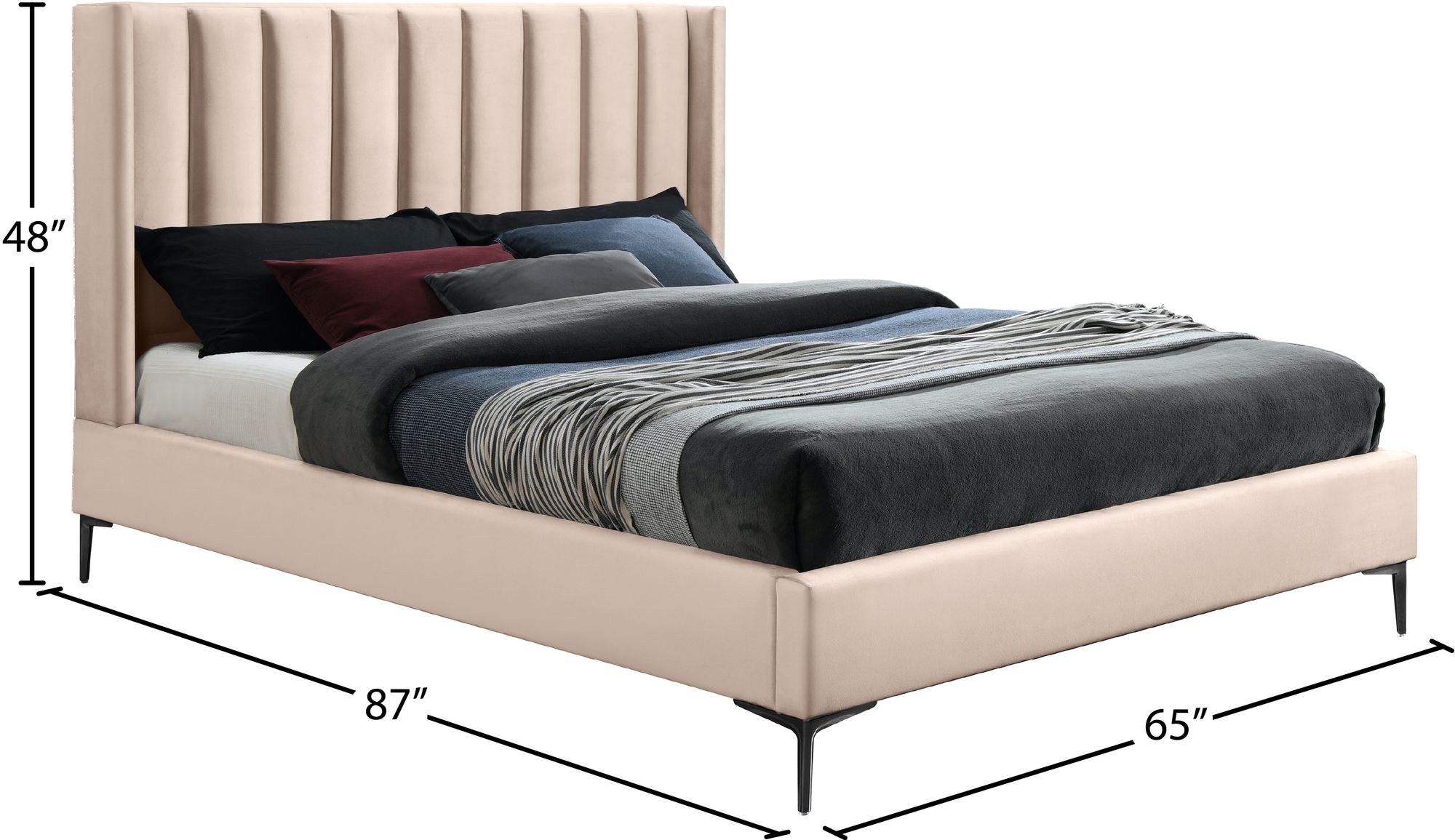 Nadia Velvet Bed