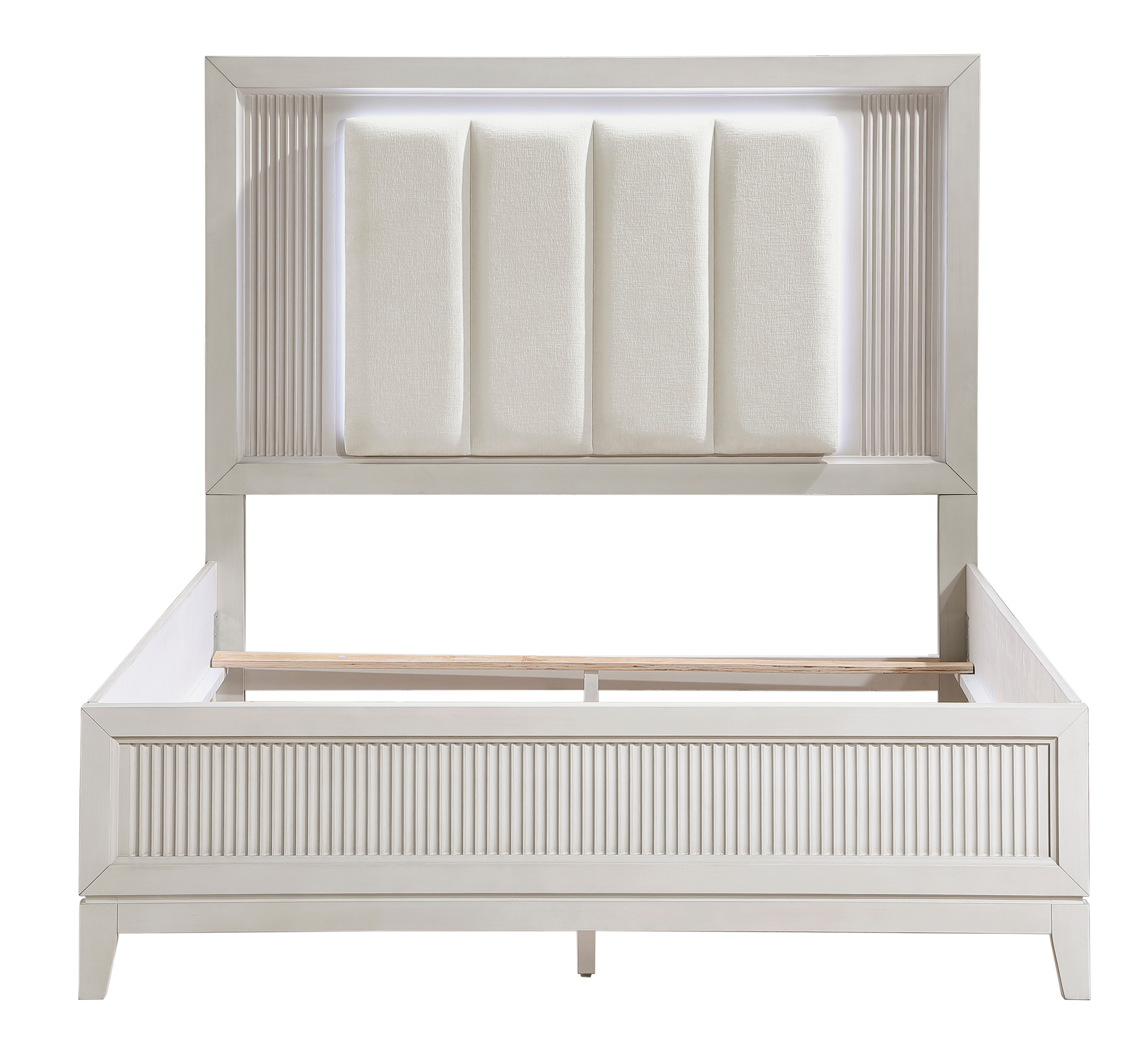 Florence Polyester/Wood Eastern King Panel Bed with LED Lighting