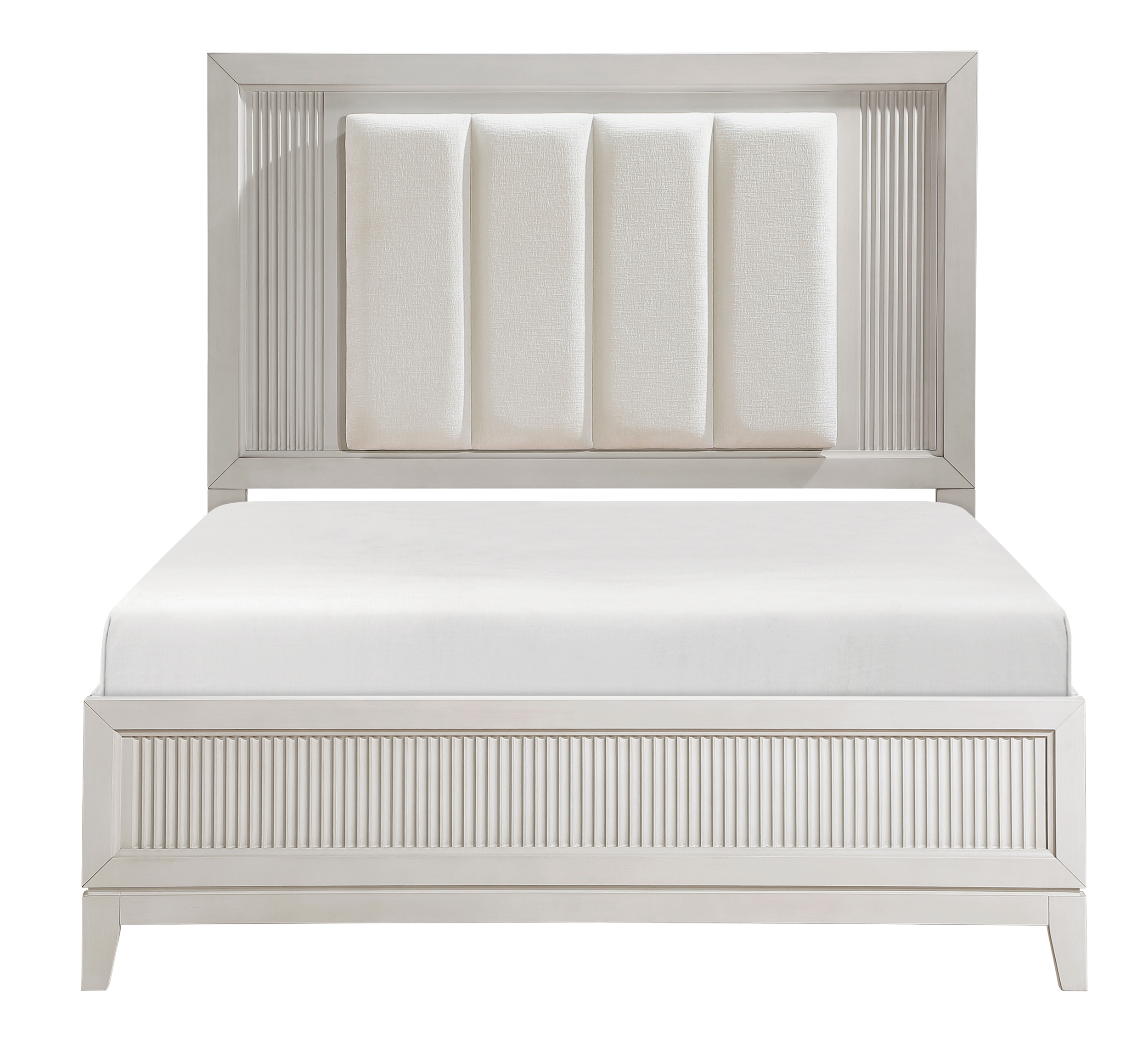 Florence Polyester/Wood Panel Bedroom Set with LED Lighting