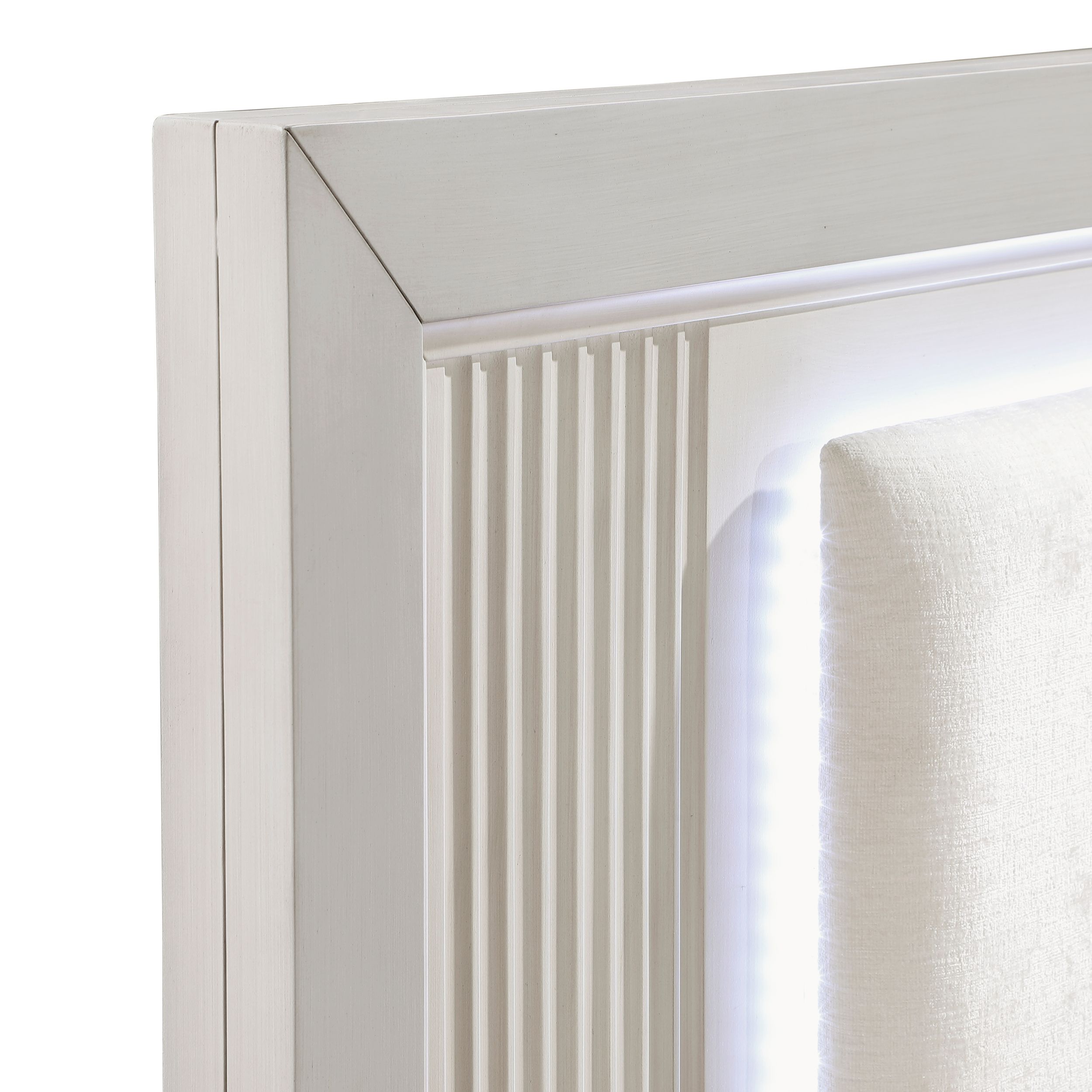 Florence Polyester/Wood Queen Panel Bed with LED Lighting