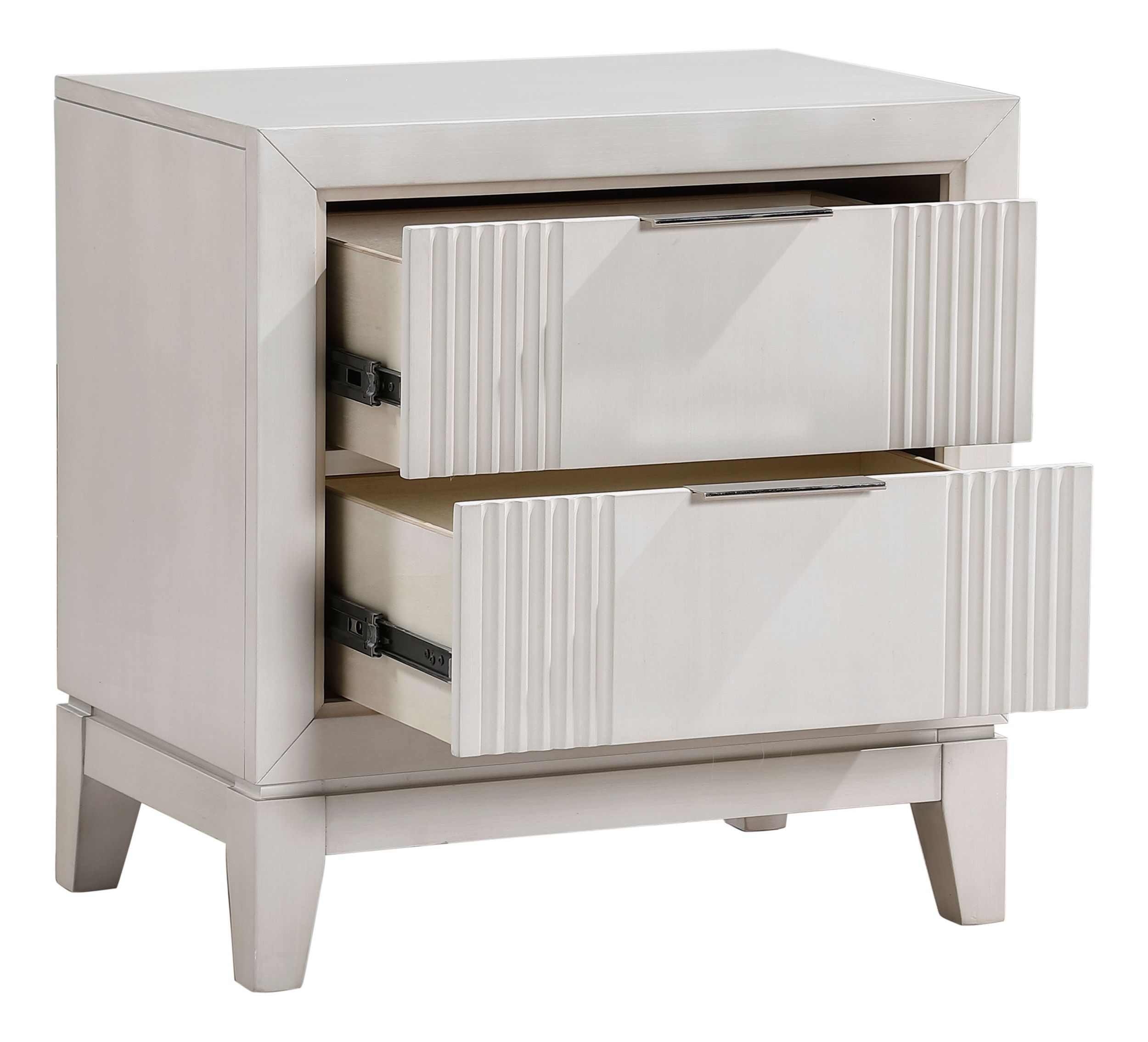 Florence Polyester/Wood Panel Bedroom Set with LED Lighting