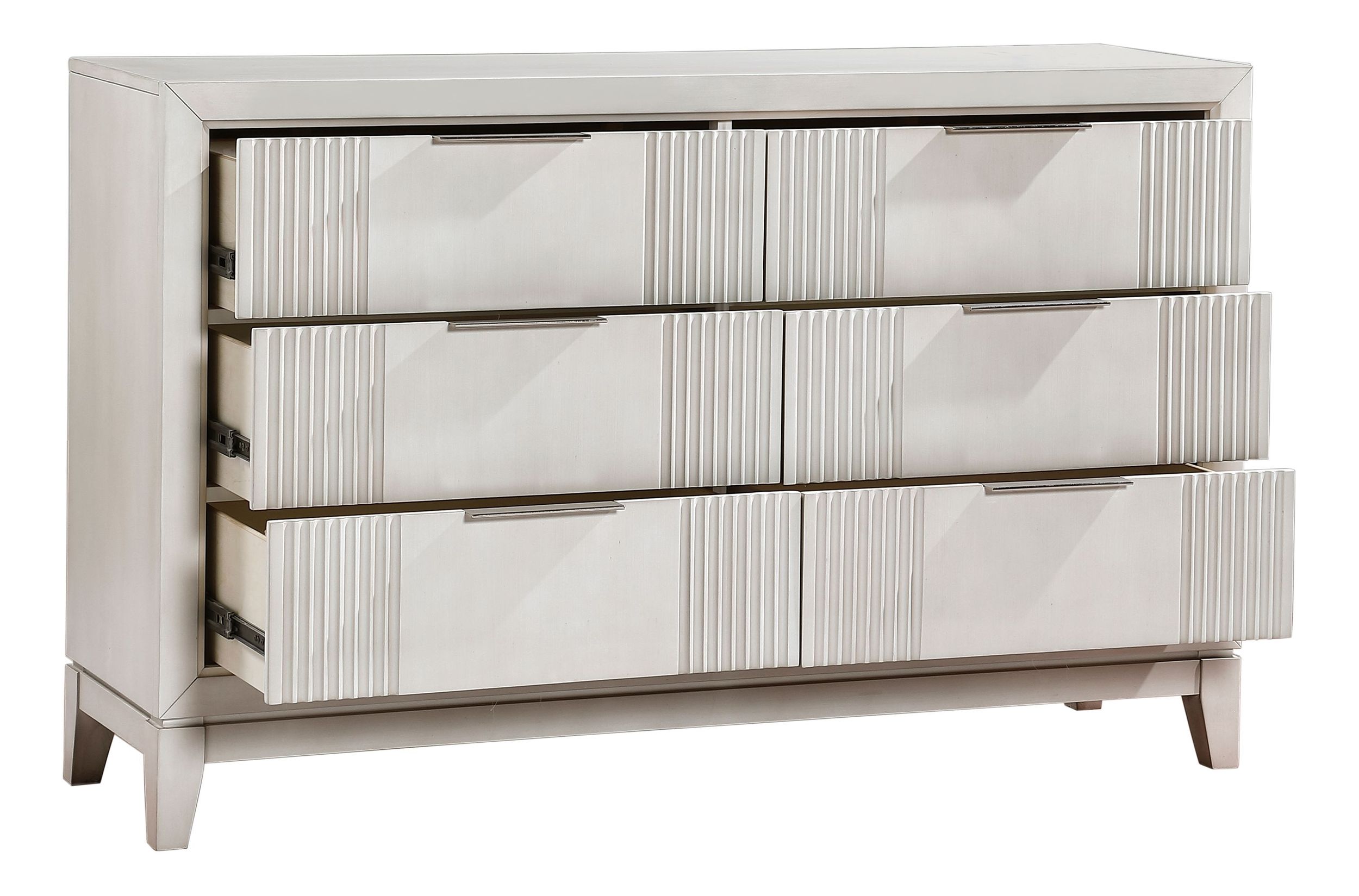 Florence Polyester/Wood Panel Bedroom Set with LED Lighting
