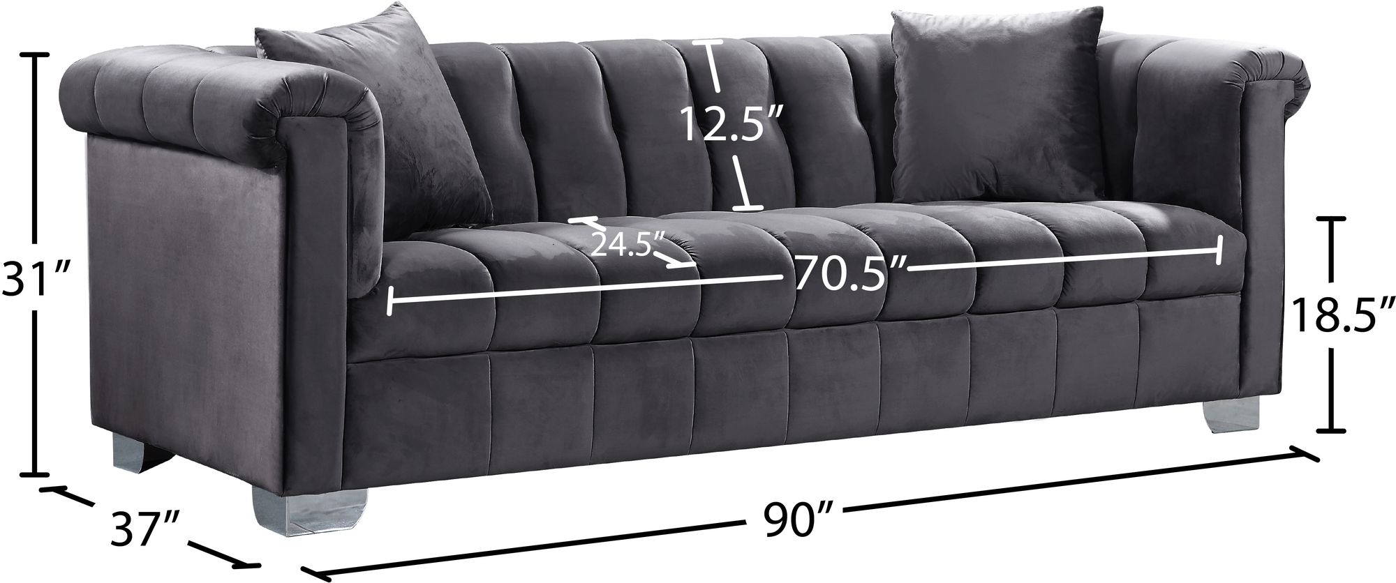 Kayla Velvet Sofa