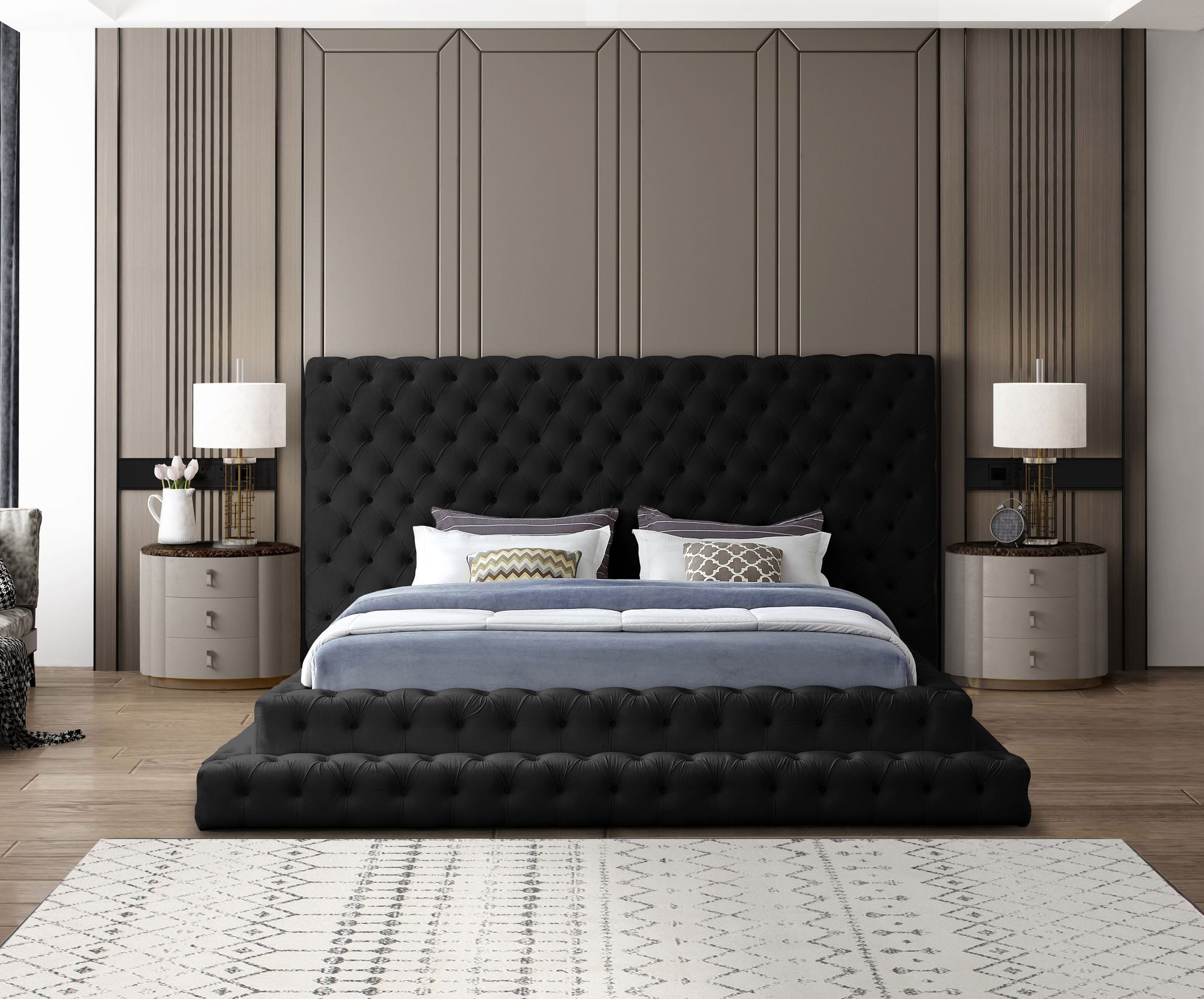 Revel Velvet King Size Bed
