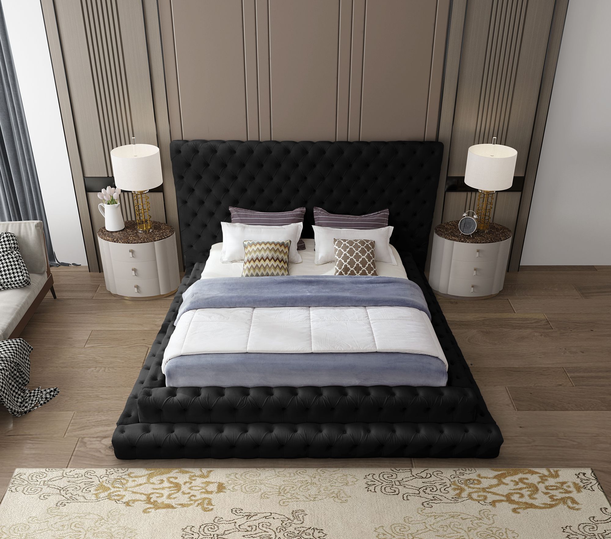 Revel Velvet King Size Bed