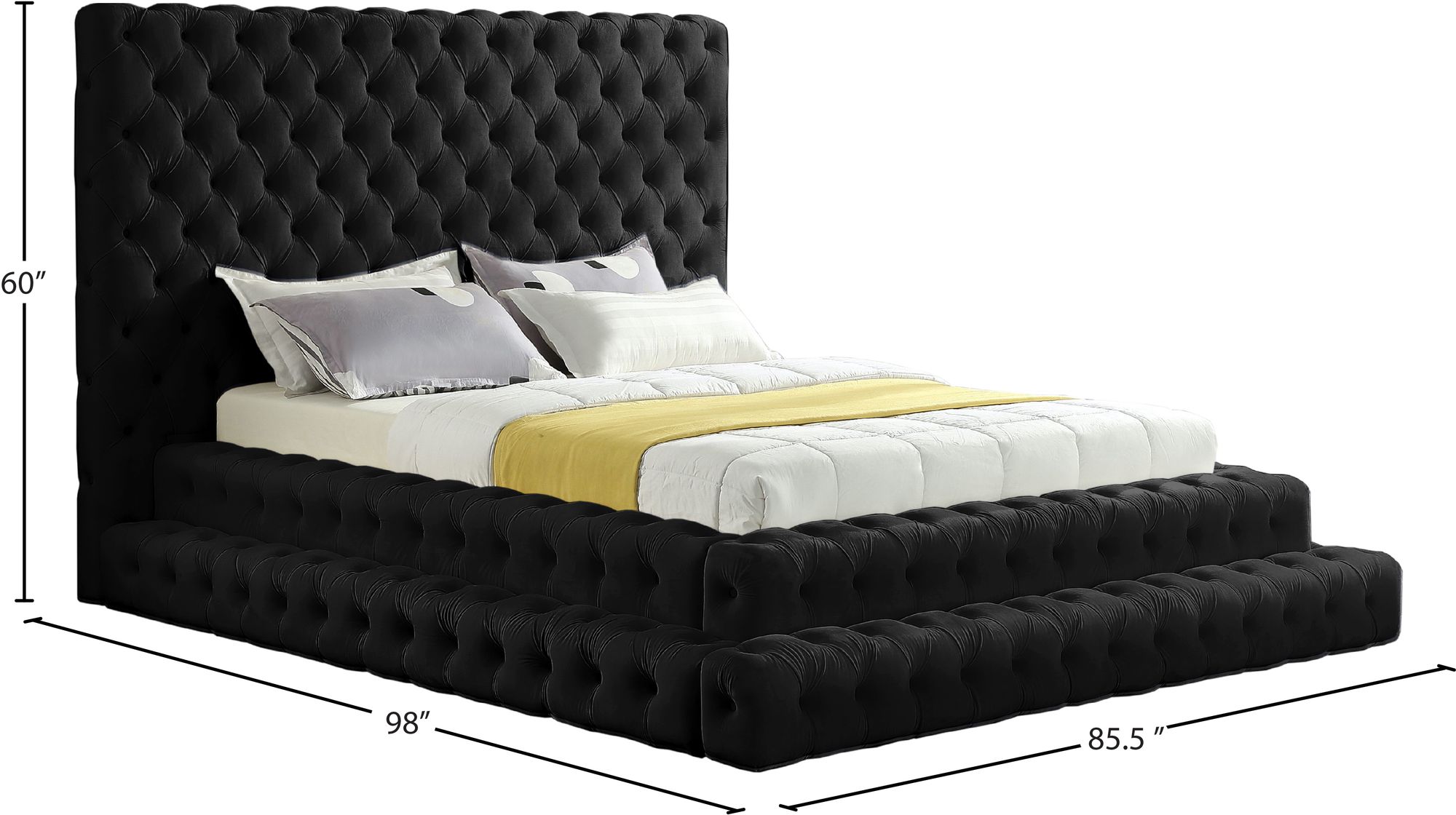 Revel Velvet Queen Size Bed