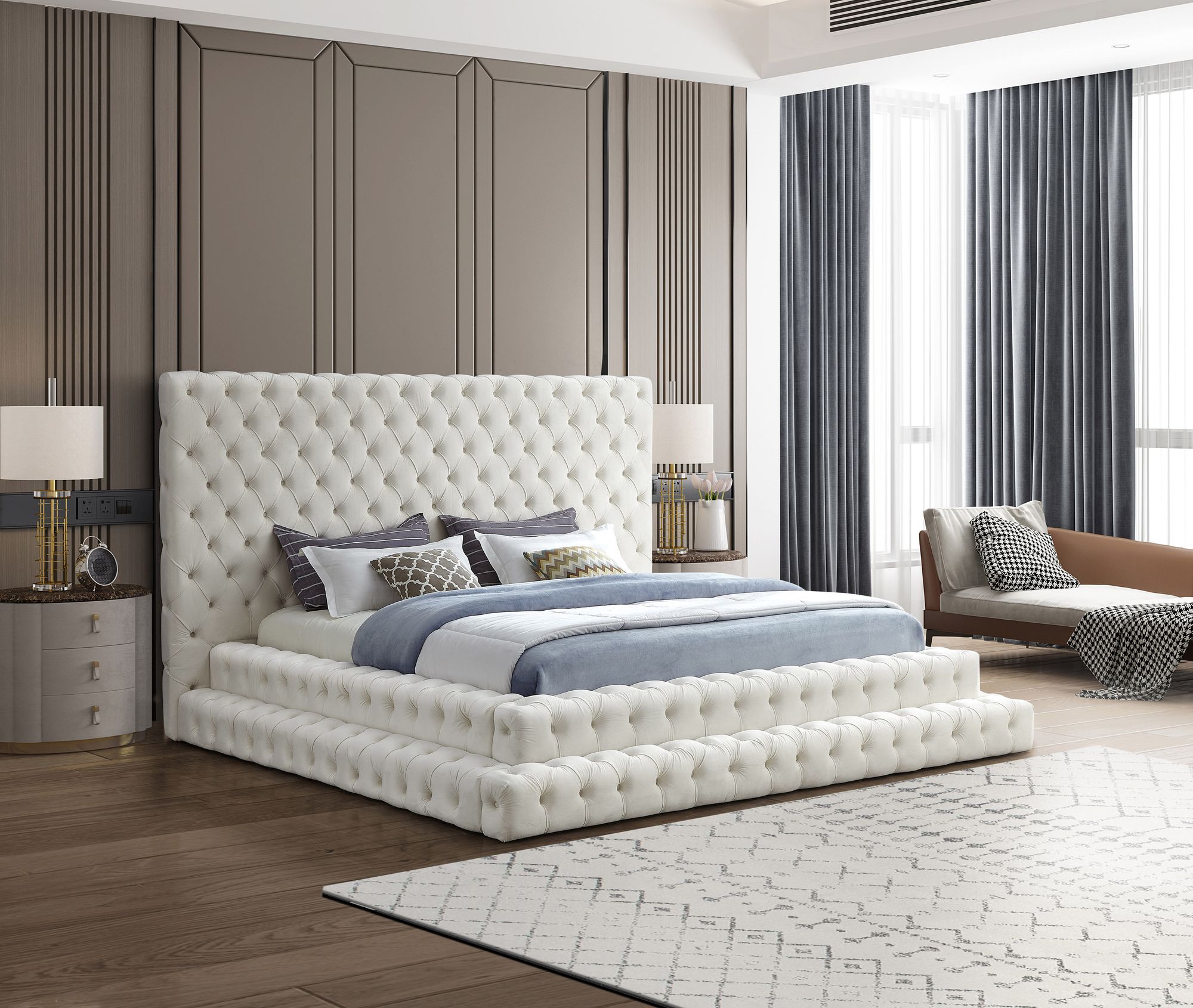 Revel Velvet King Size Bed