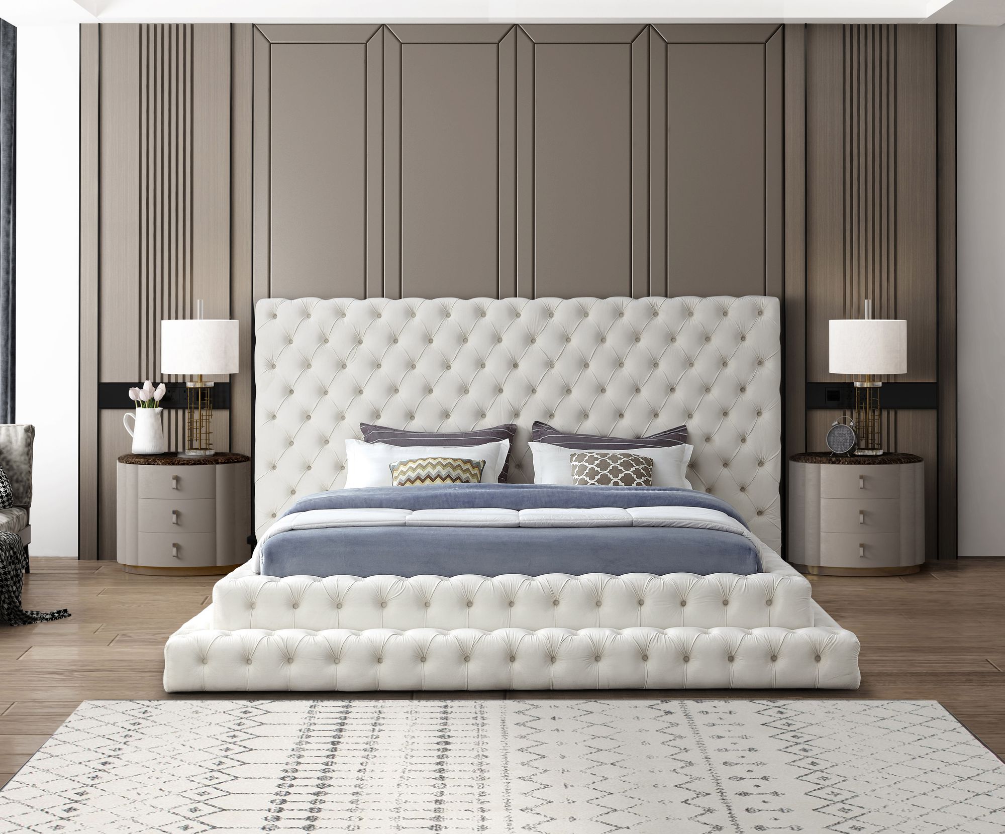 Revel Velvet King Size Bed