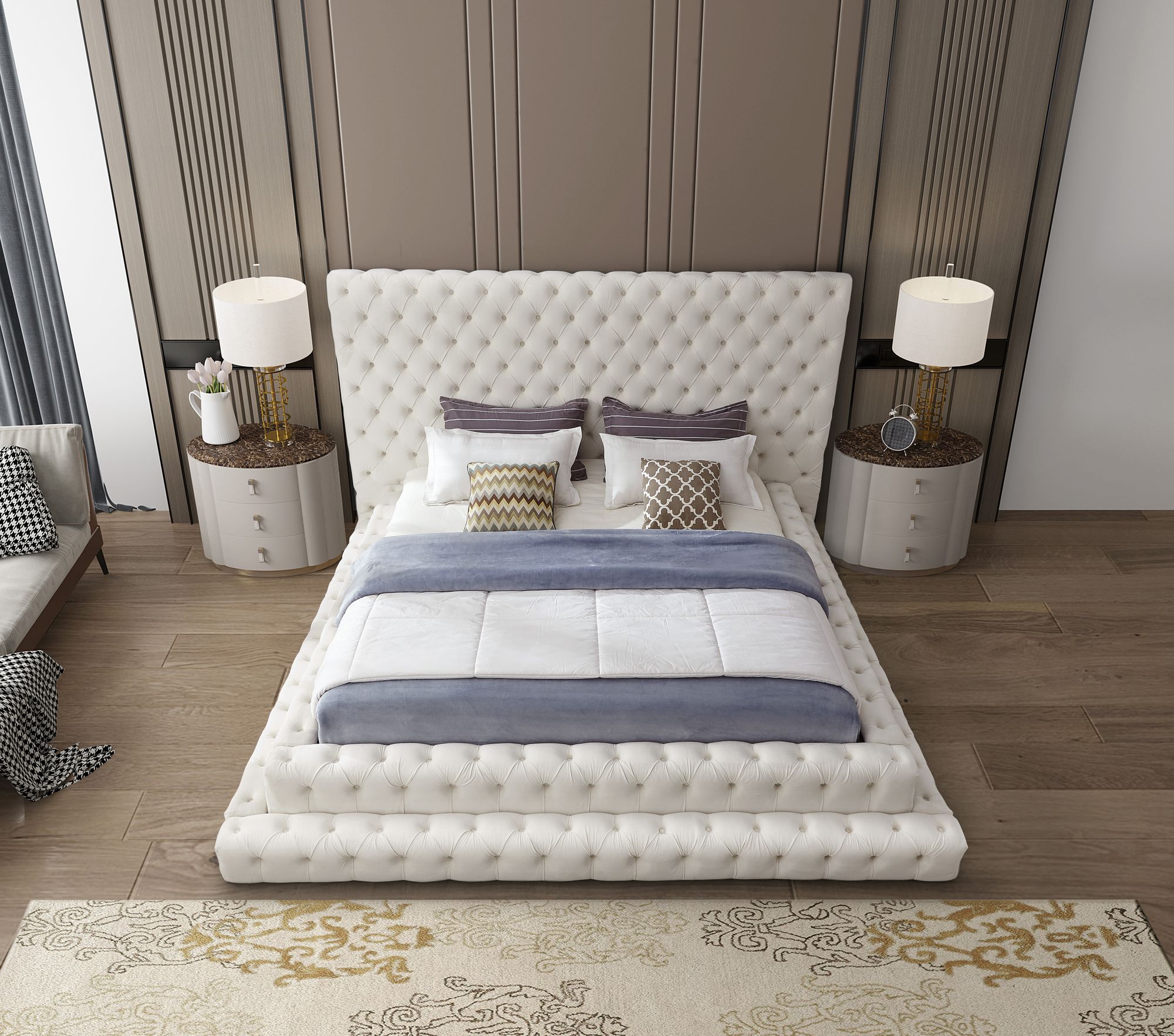 Revel Velvet King Size Bed