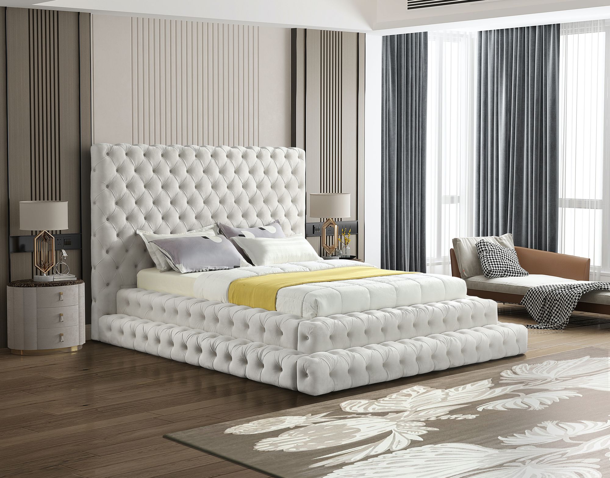 Revel Velvet Queen Size Bed