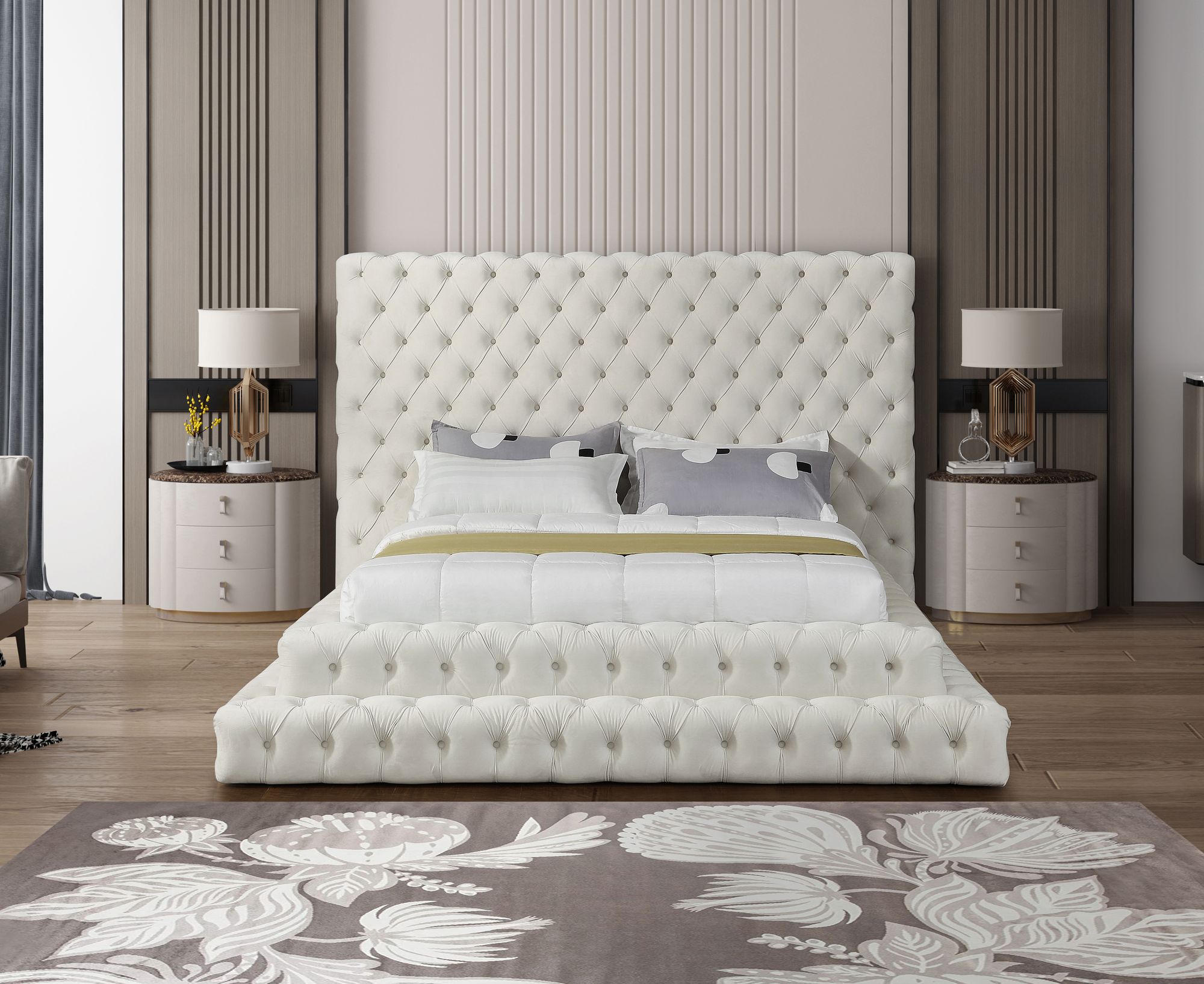 Revel Velvet Queen Size Bed