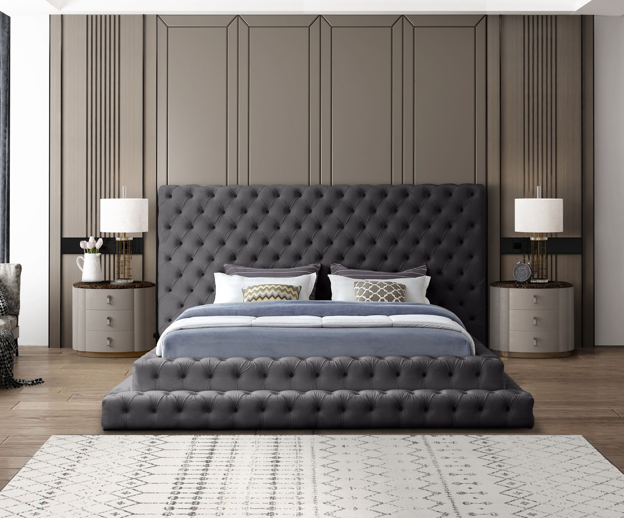 Revel Velvet King Size Bed