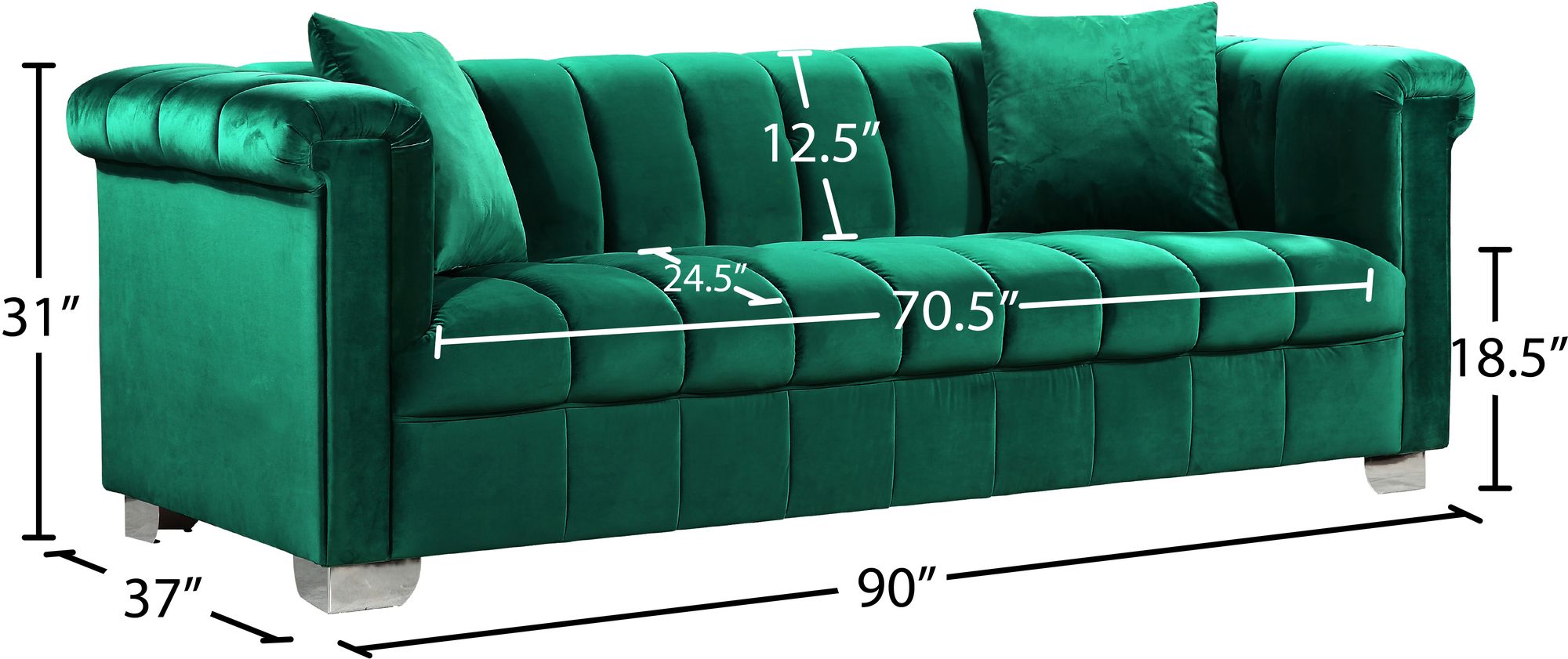 Kayla Velvet Sofa
