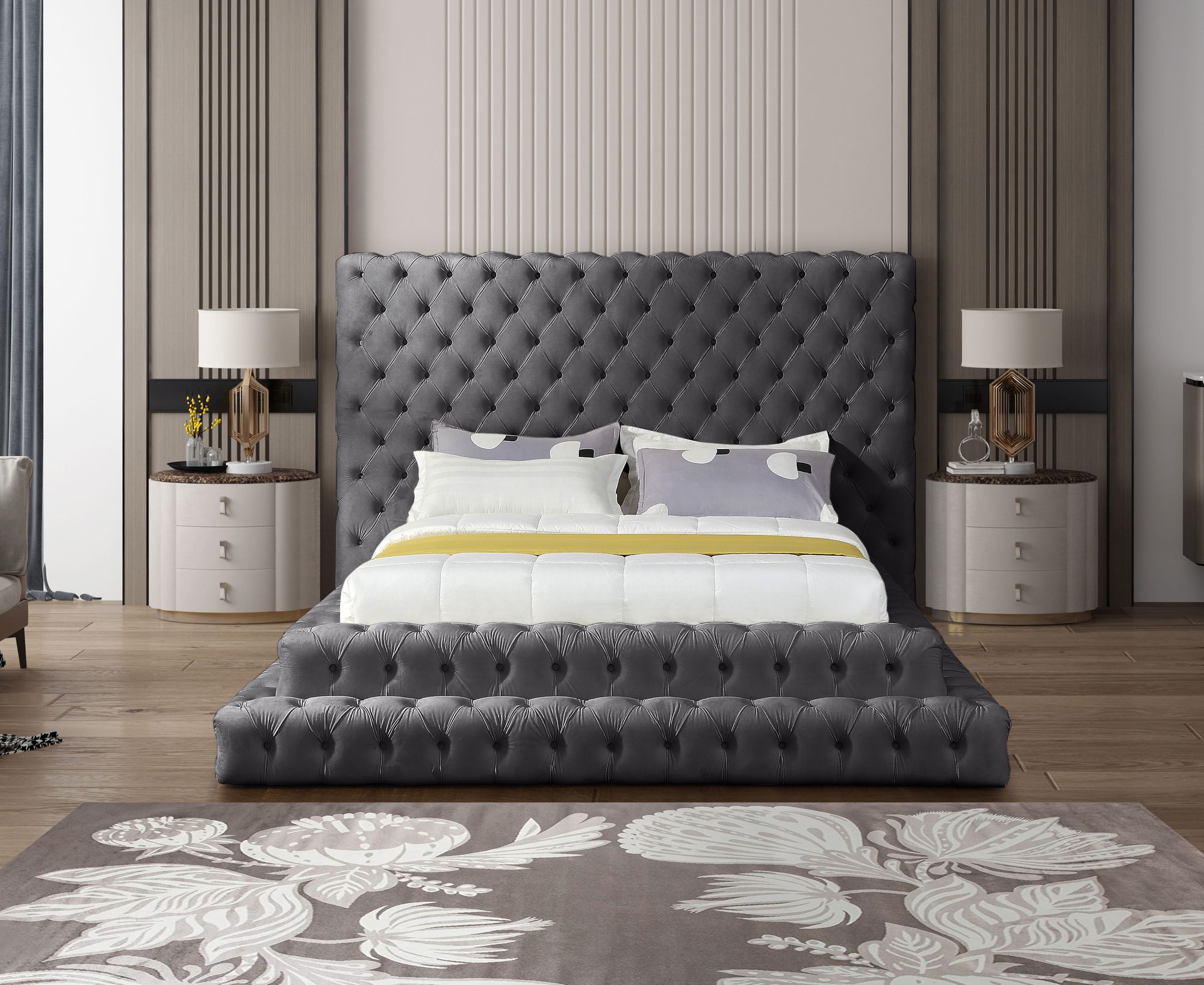Revel Velvet Queen Size Bed