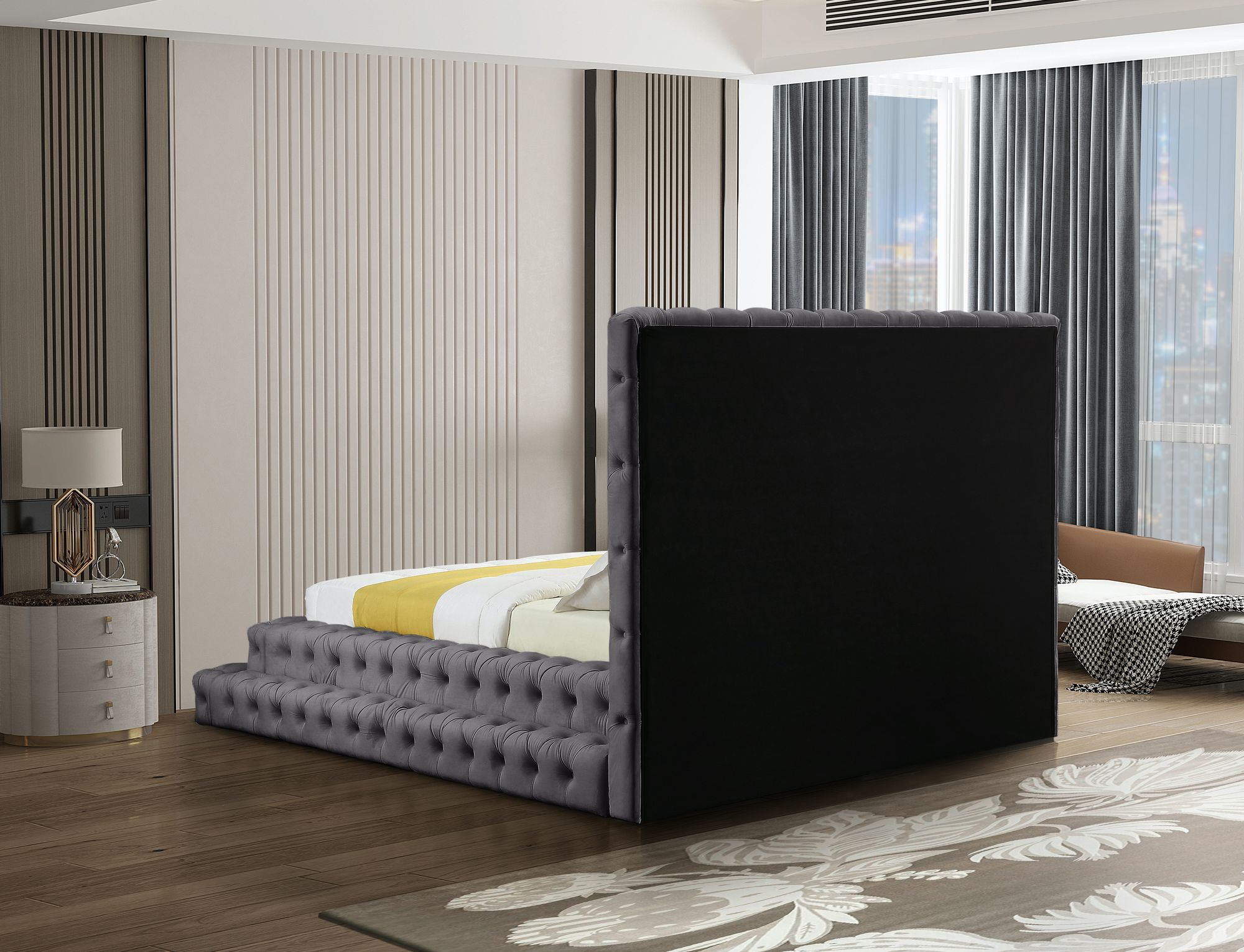 Revel Velvet Queen Size Bed
