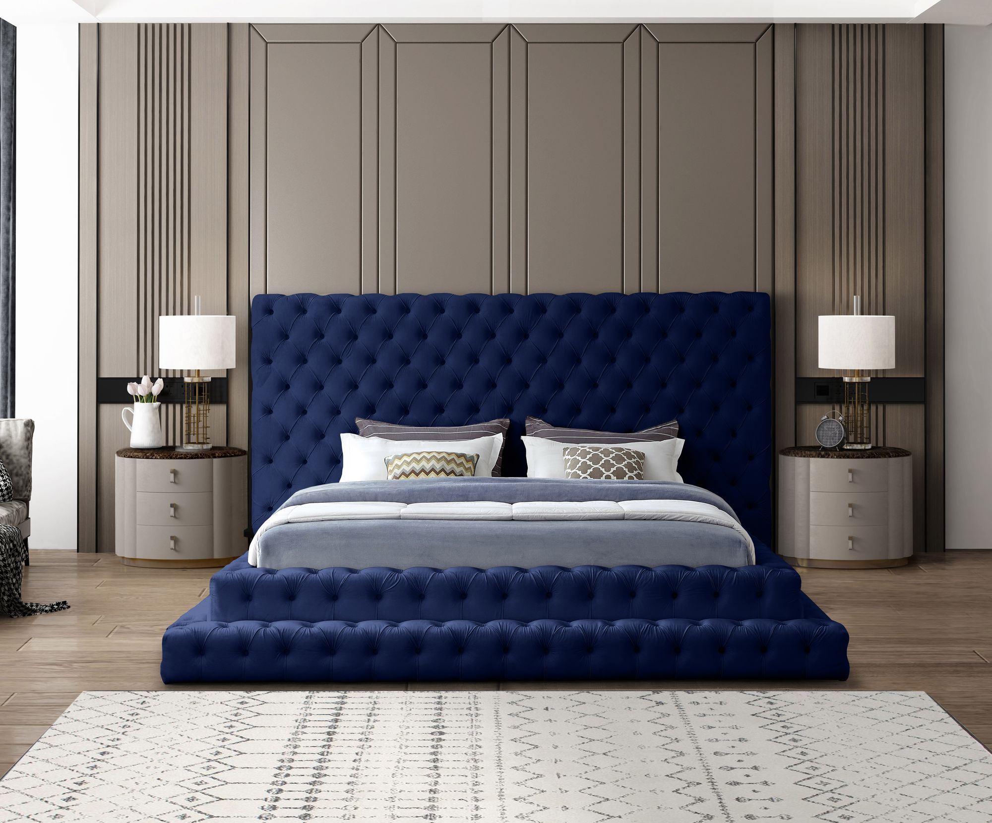 Revel Velvet King Size Bed