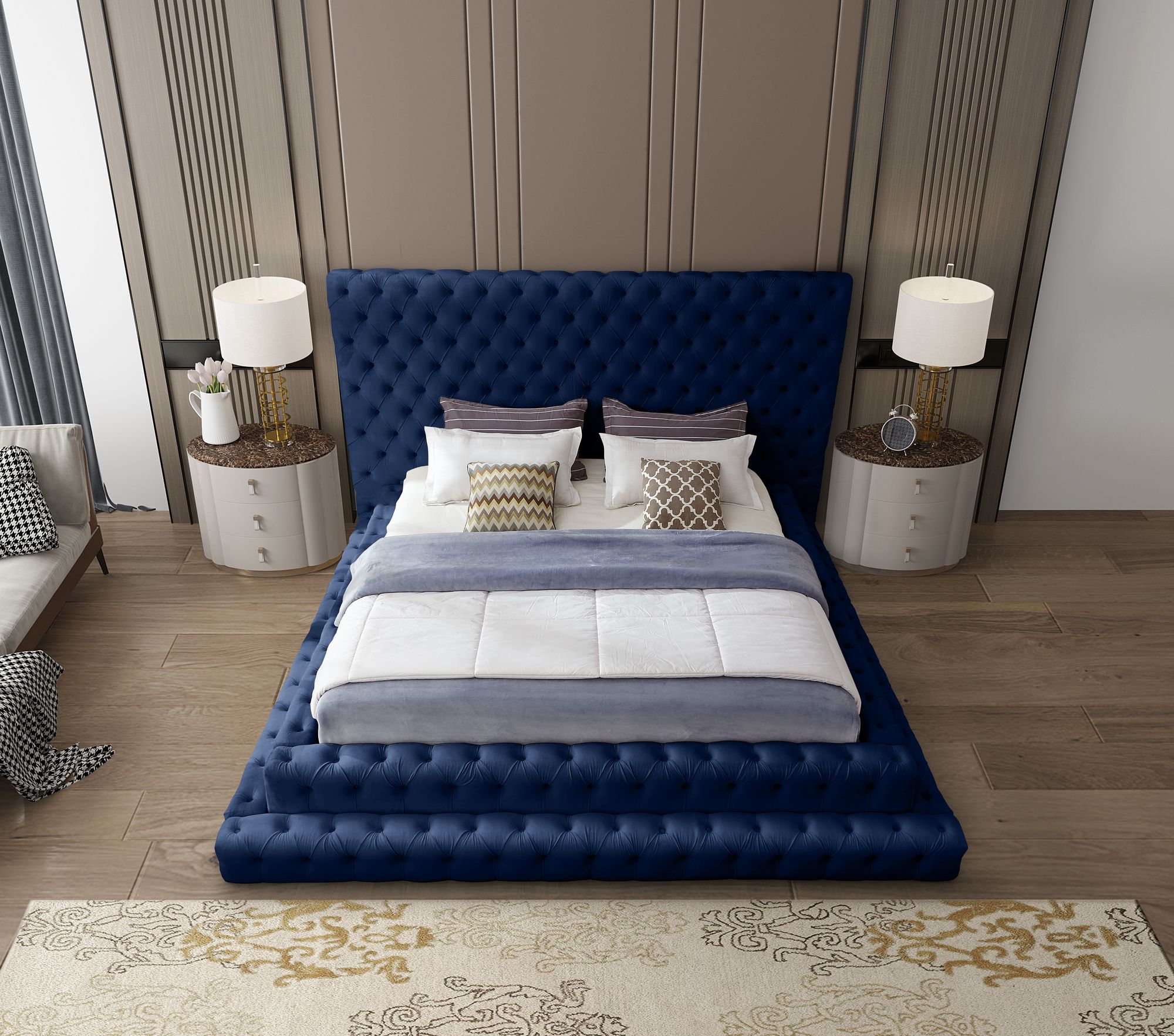 Revel Velvet King Size Bed
