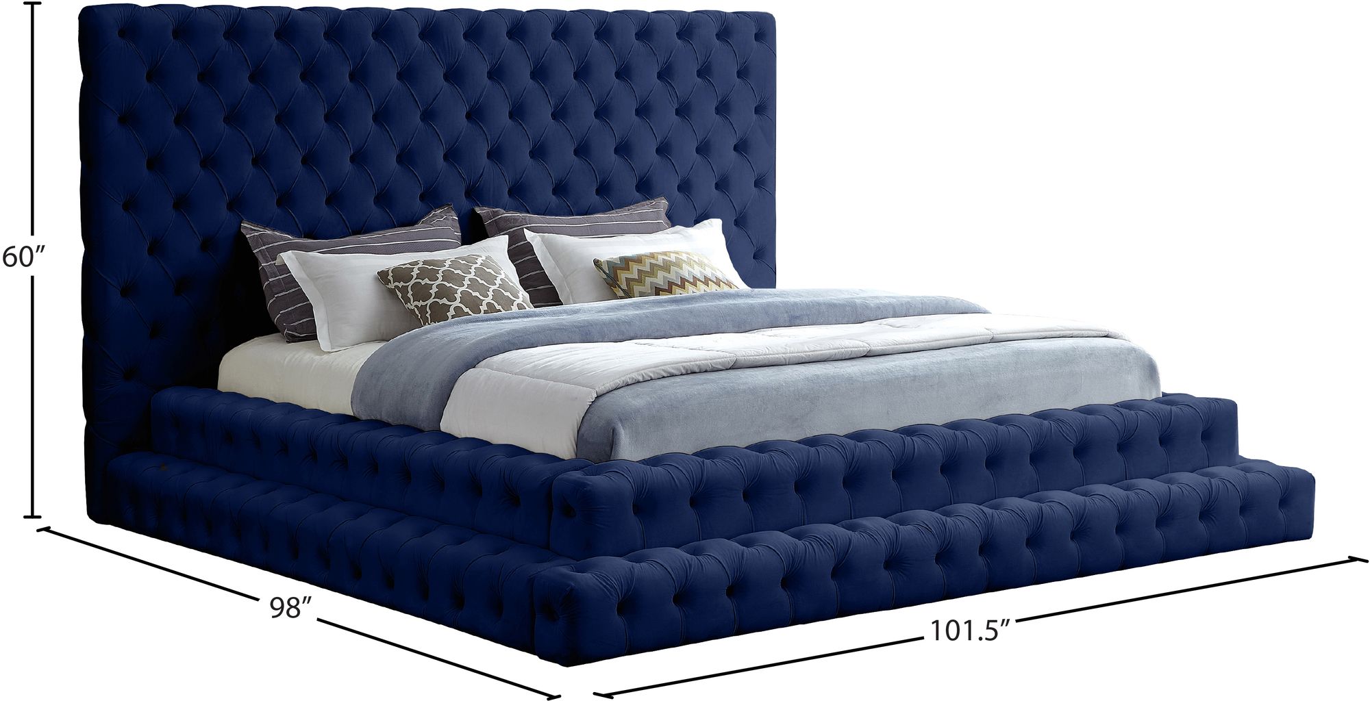 Revel Velvet King Size Bed