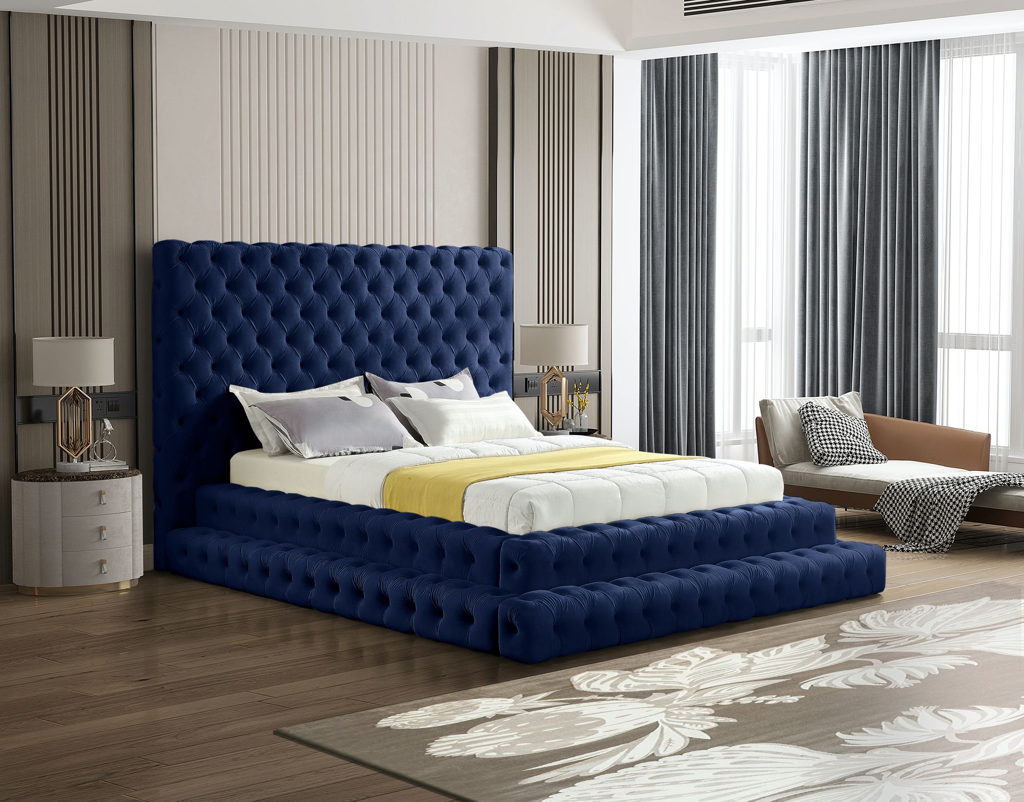 Revel Velvet Queen Size Bed