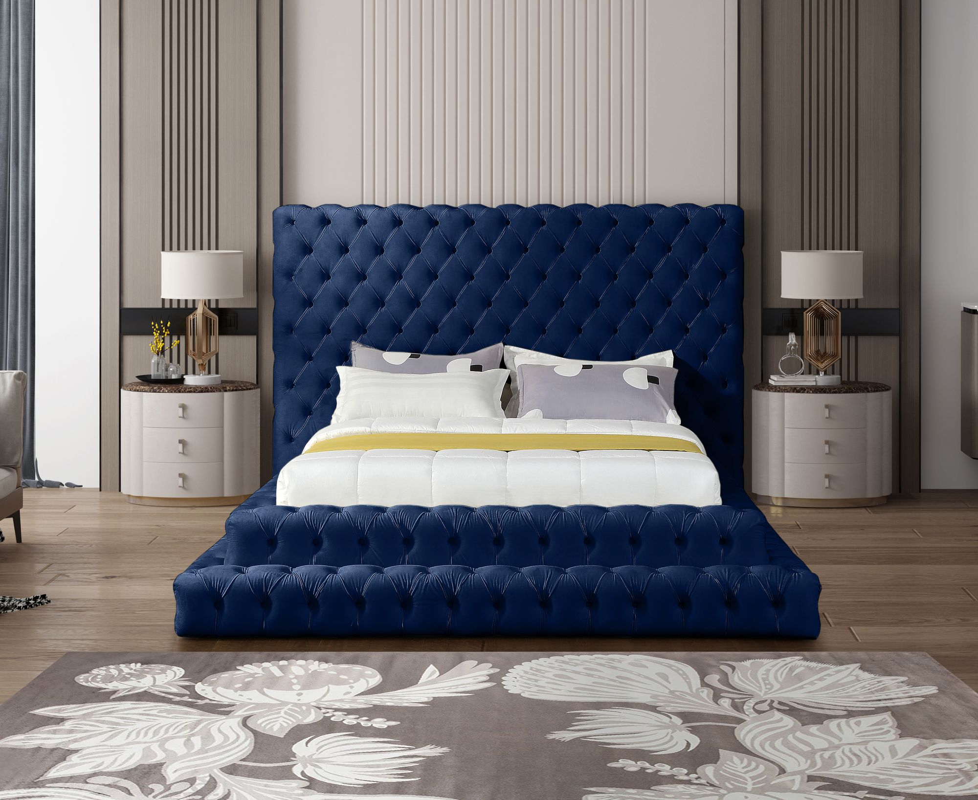 Revel Velvet Queen Size Bed