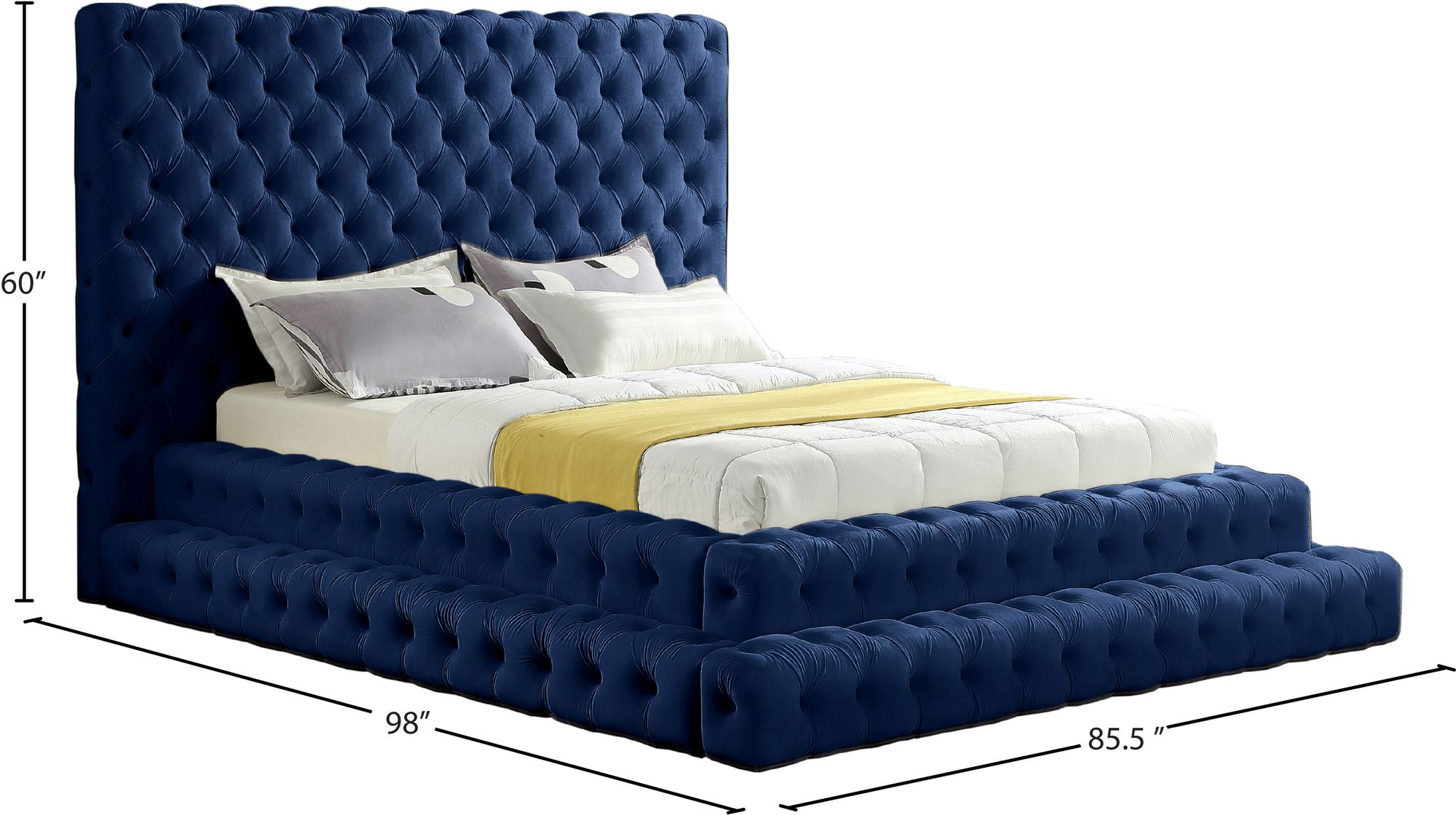 Revel Velvet Queen Size Bed