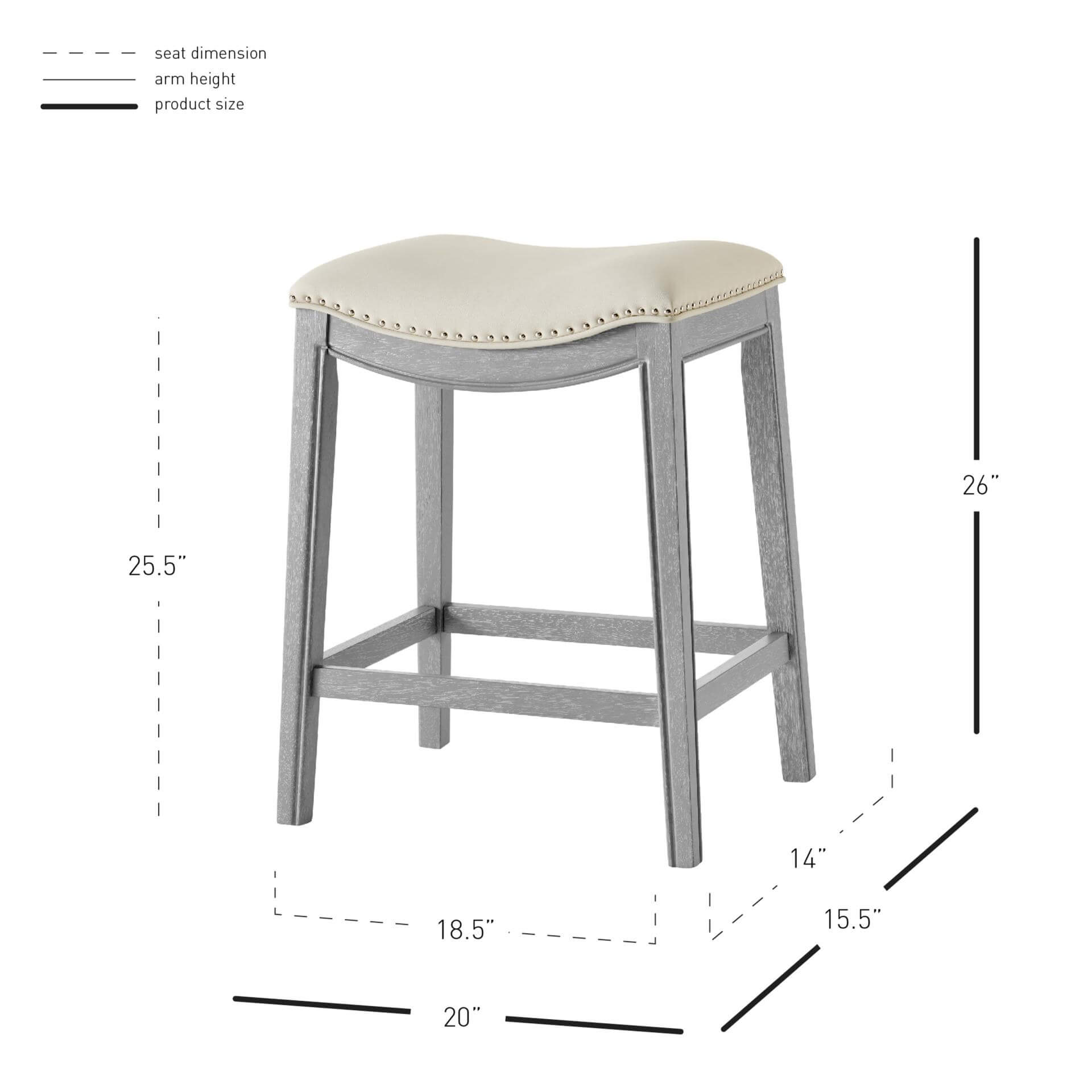 Grover KD PU Counter Stool