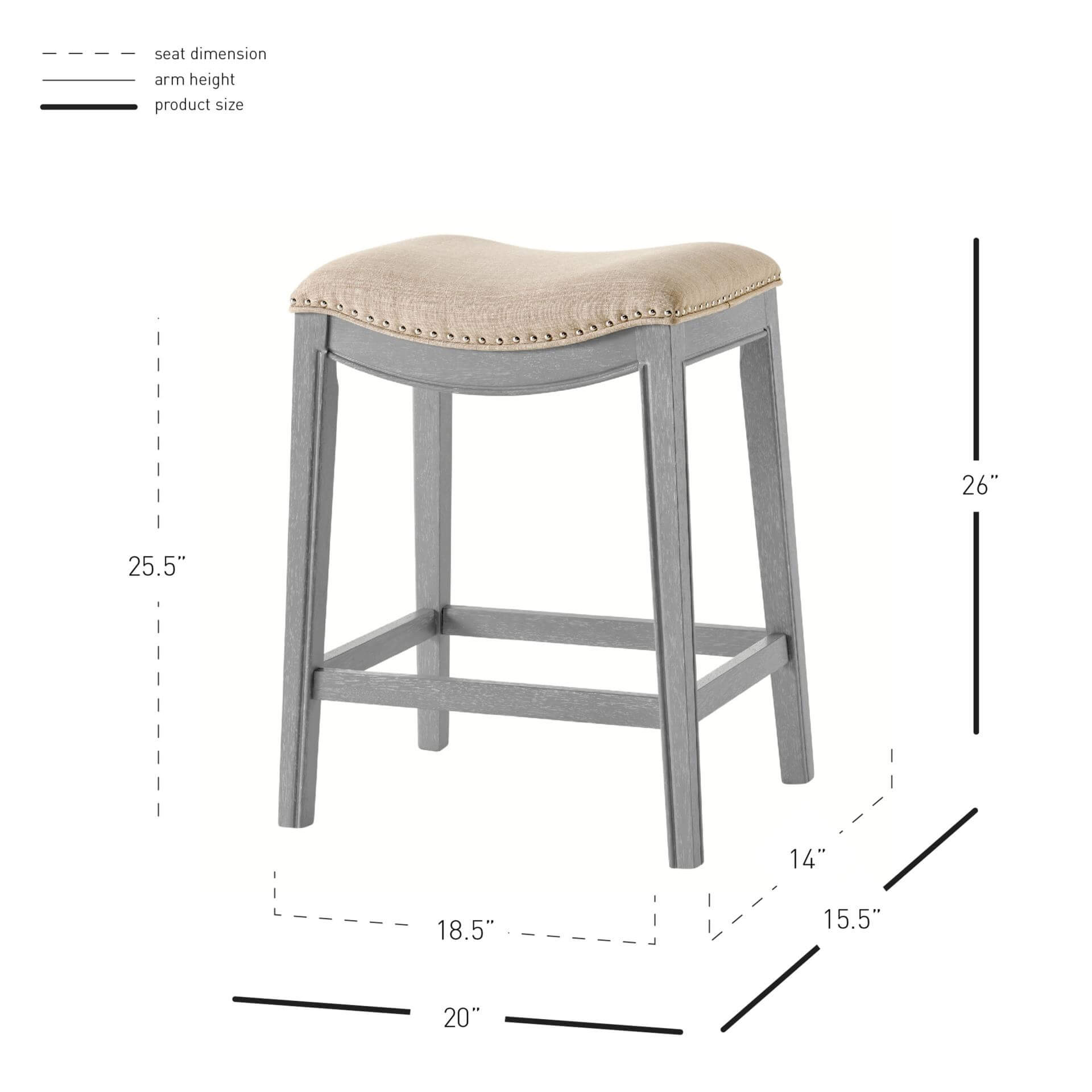Grover KD Fabric Counter Stool