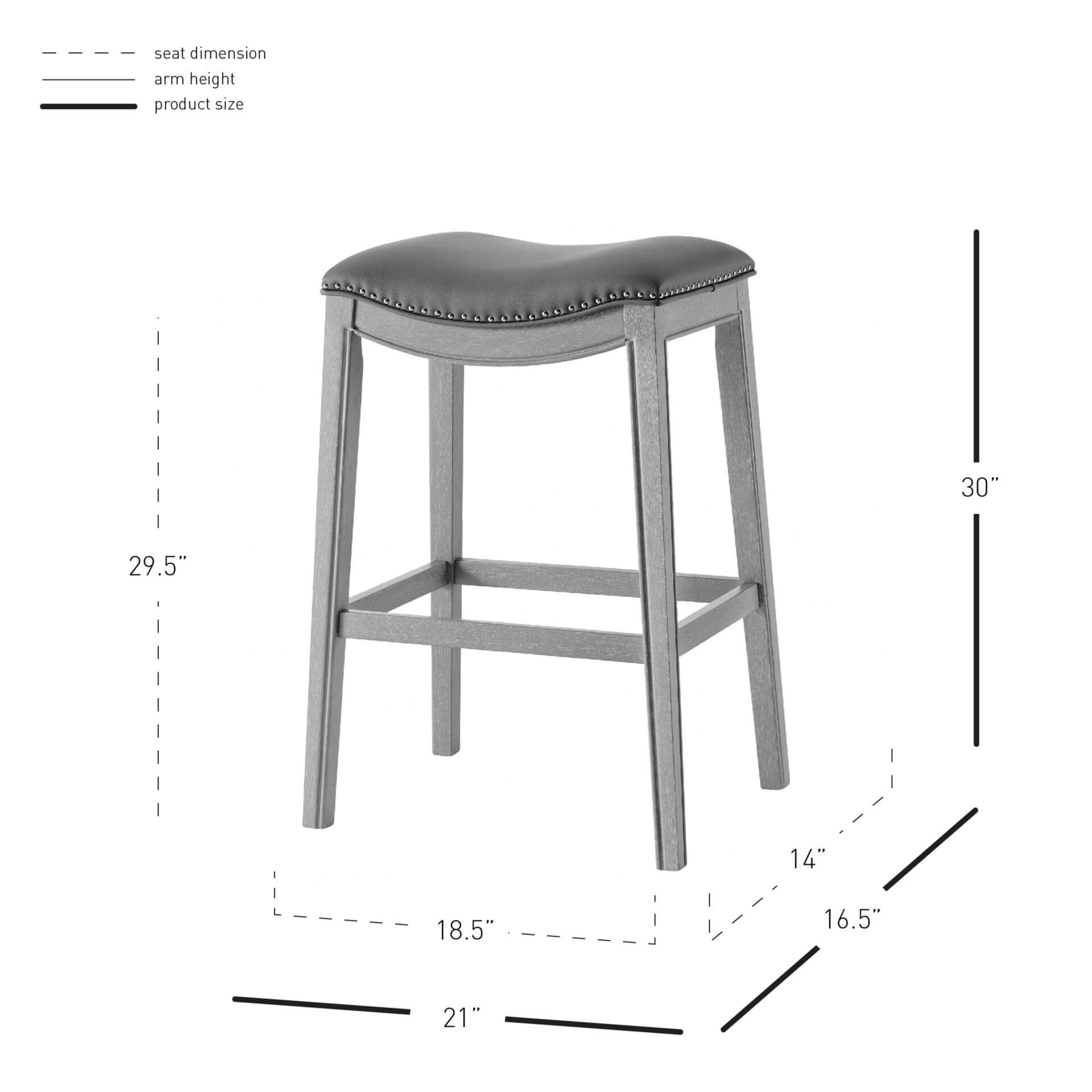 Grover KD PU Barstool