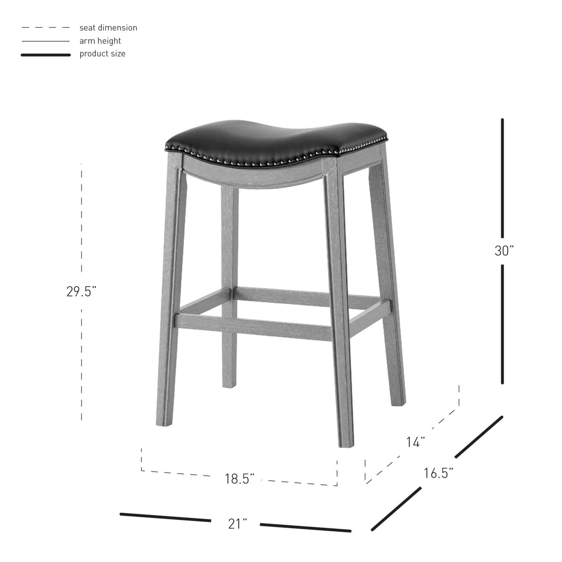 Grover KD PU Barstool