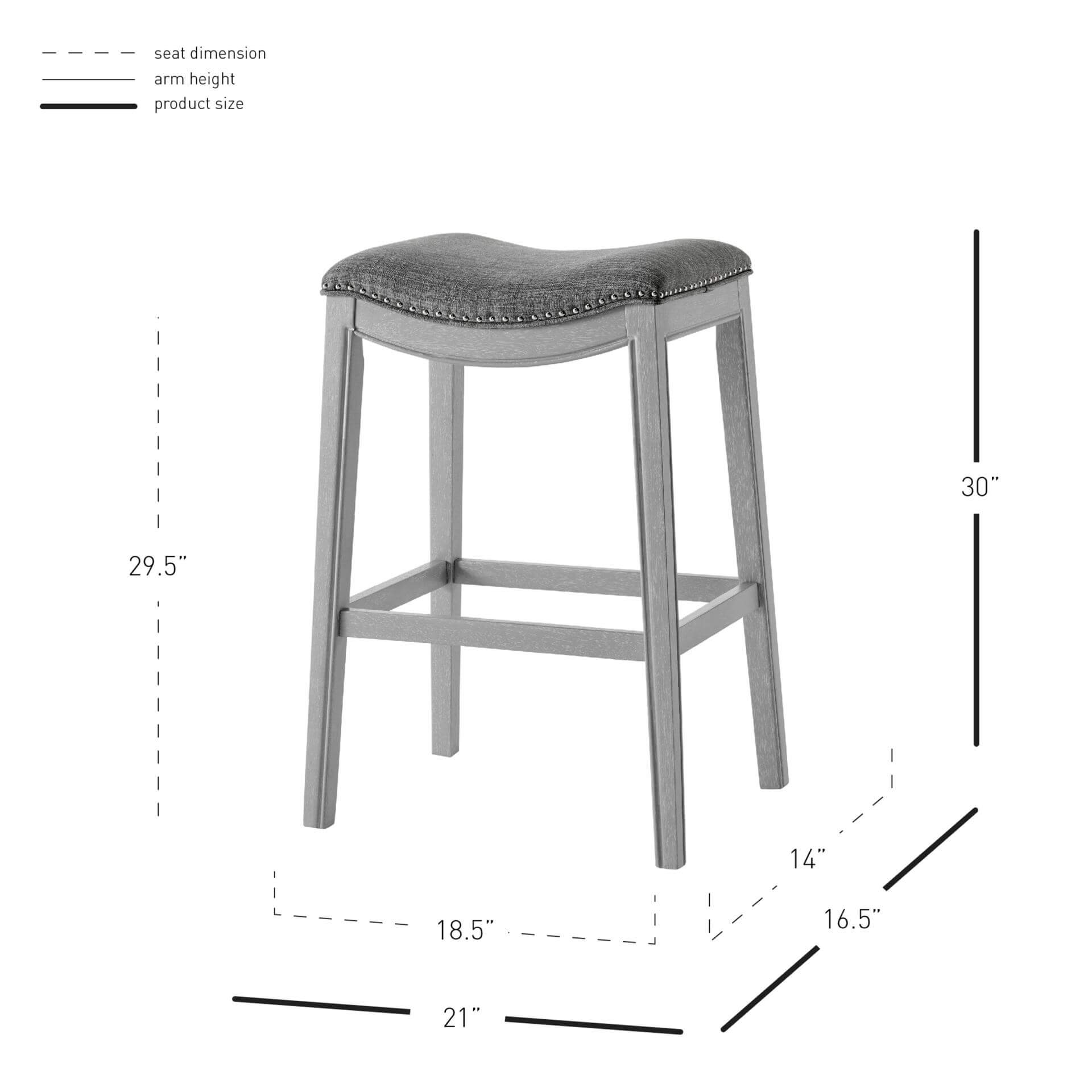 Grover KD Fabric Barstool