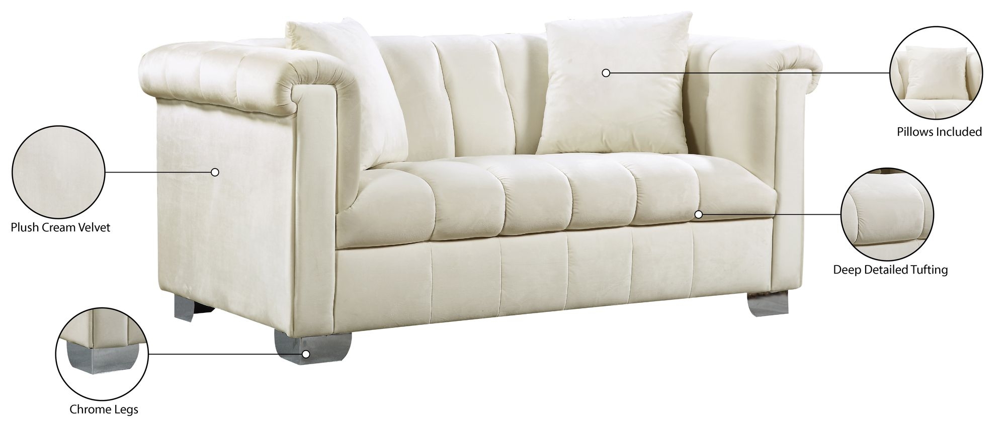 Kayla Velvet Loveseat