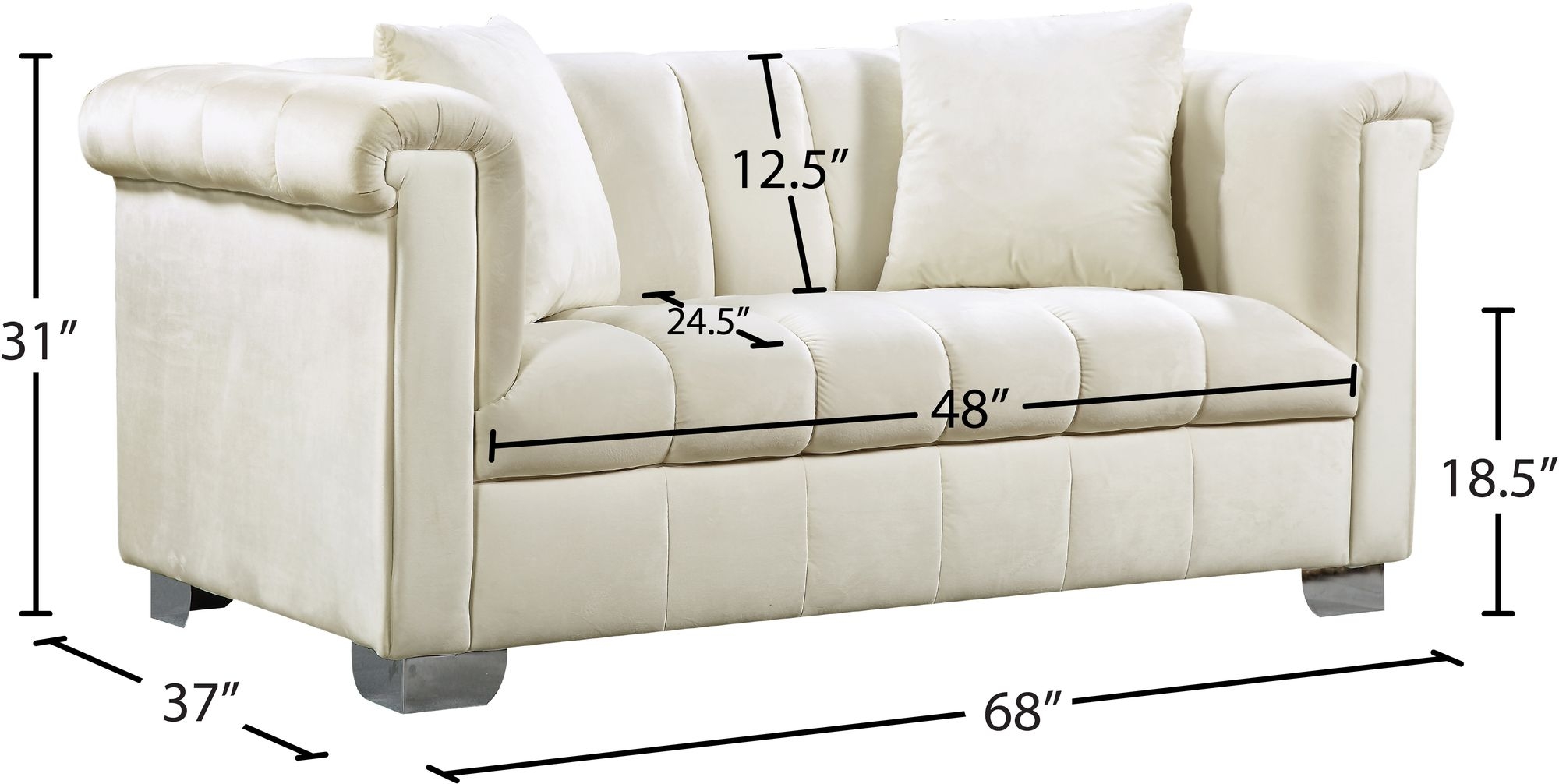 Kayla Velvet Loveseat