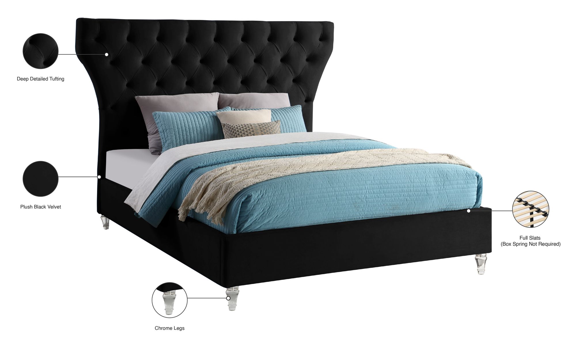 Kira Velvet Bed