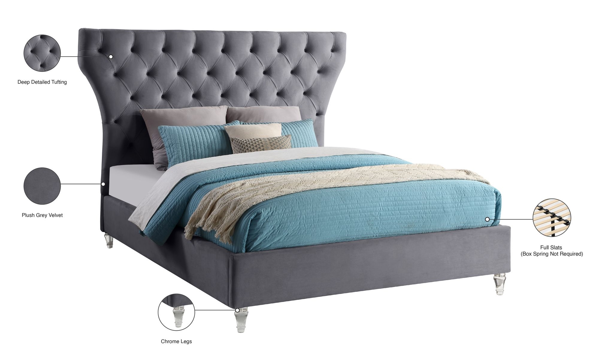 Kira Velvet Bed