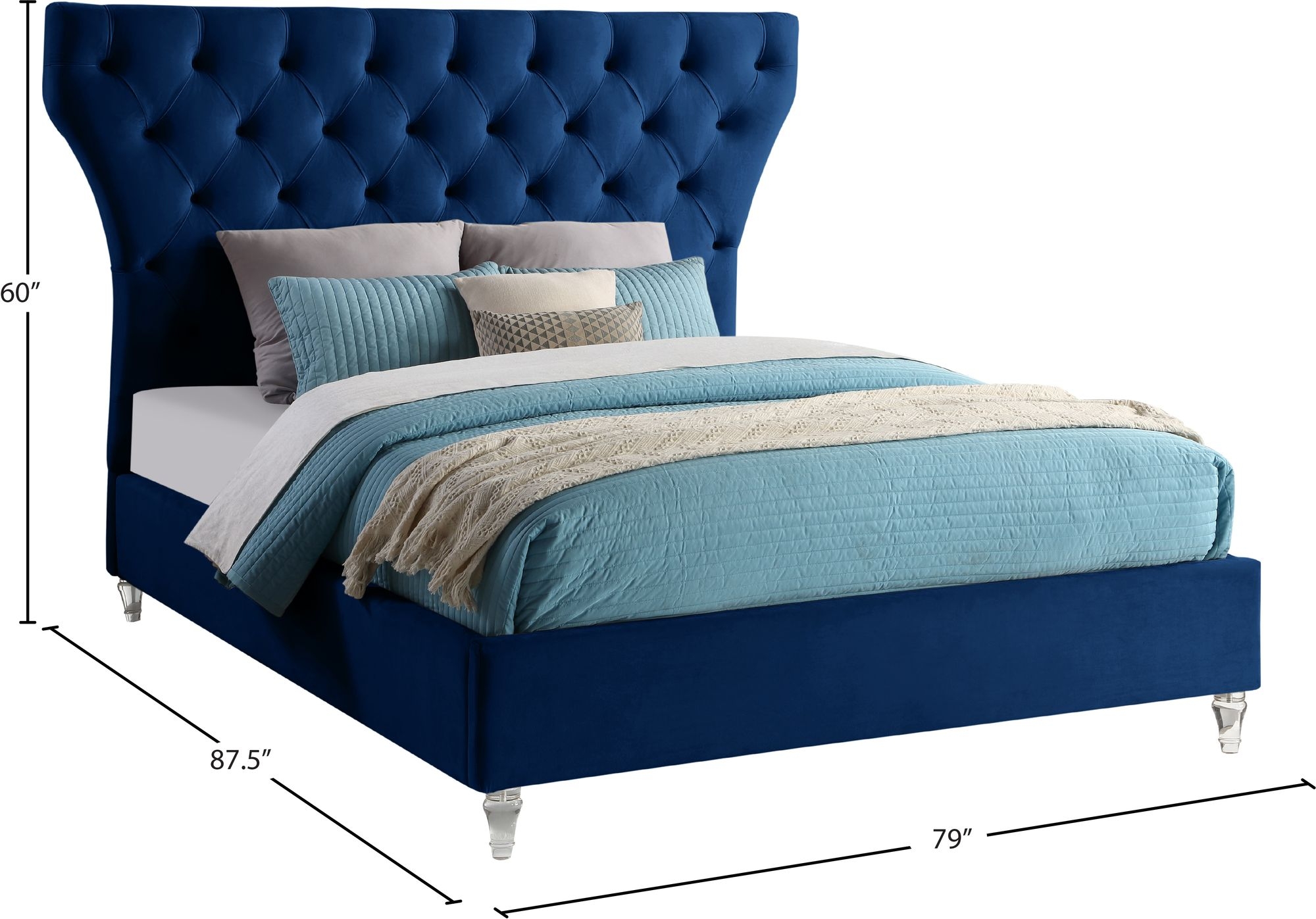 Kira Velvet Bed