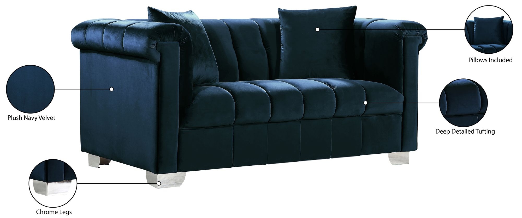 Kayla Velvet Loveseat