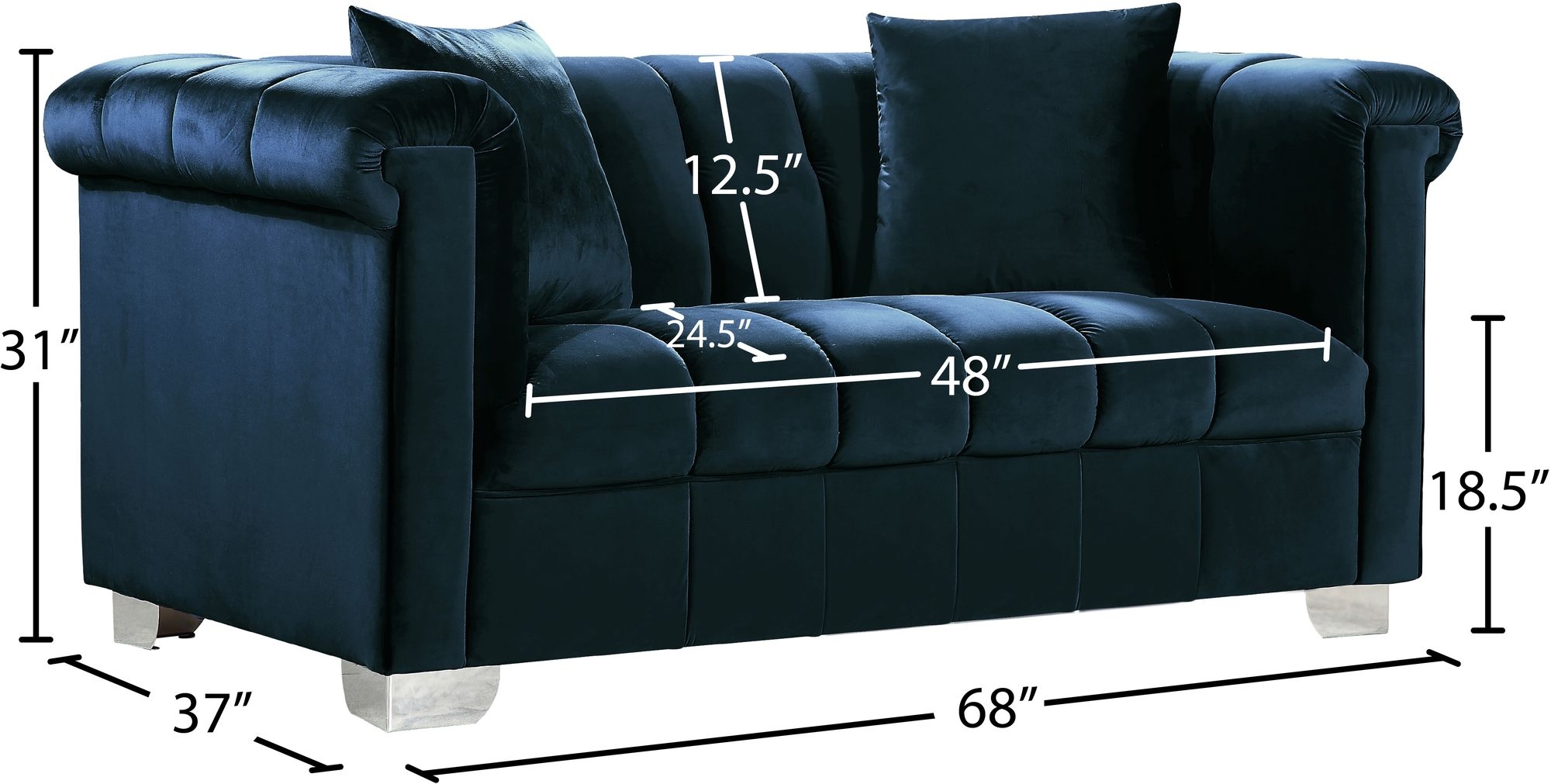 Kayla Velvet Loveseat