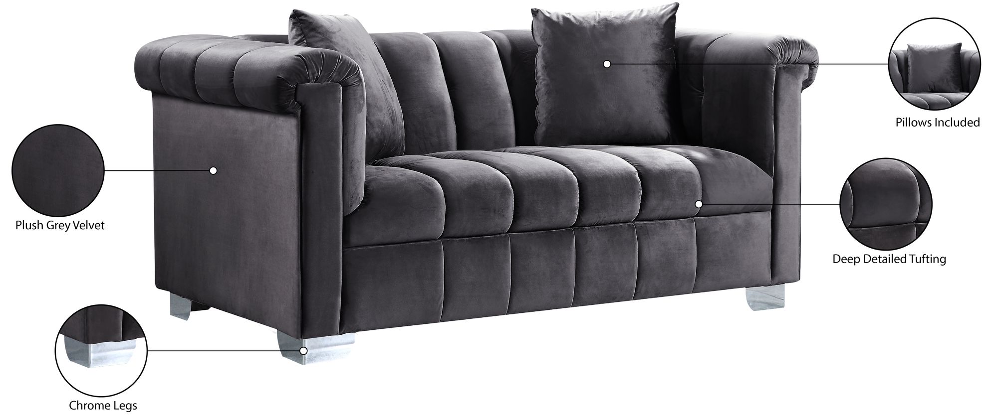 Kayla Velvet Loveseat
